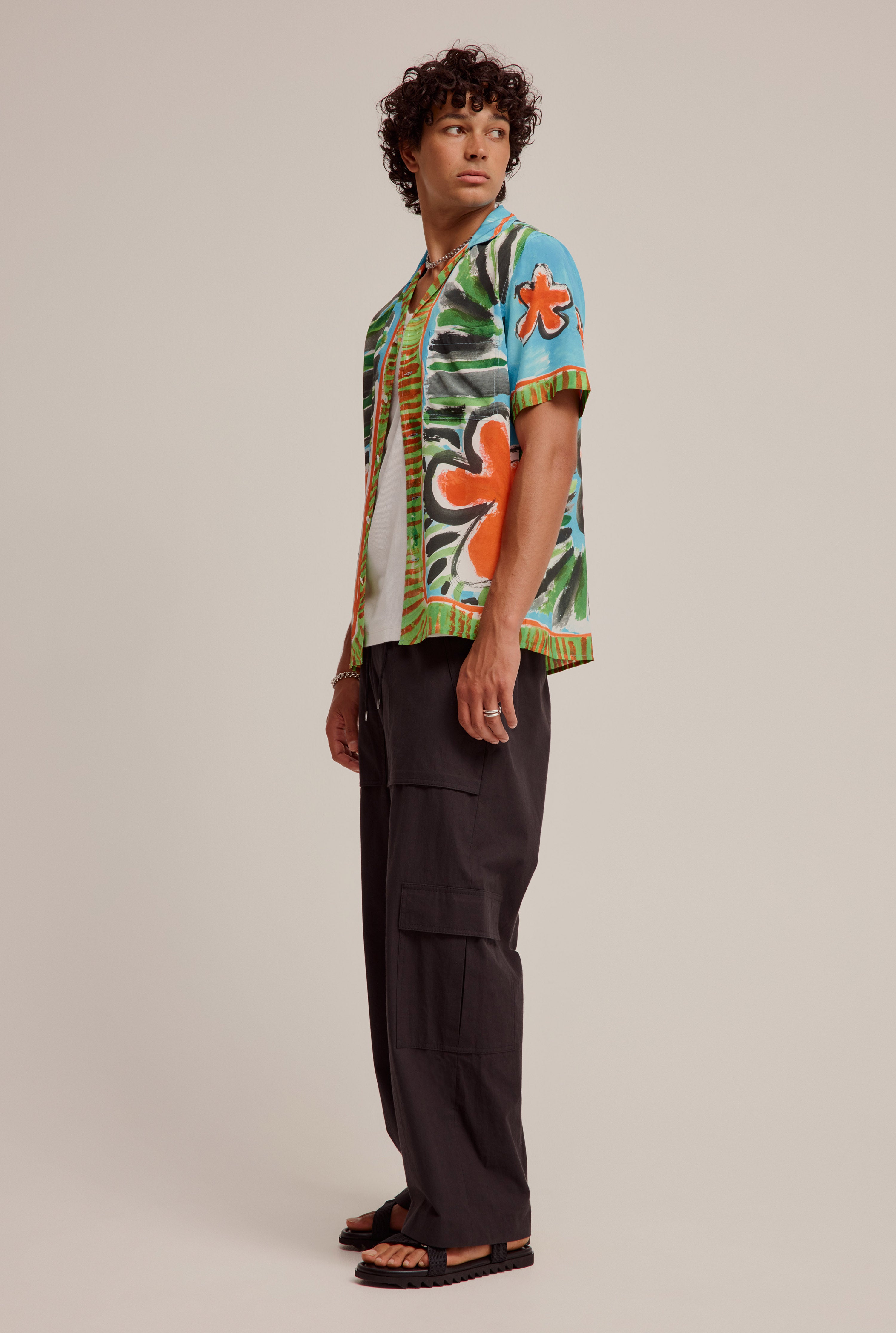 Short Sleeve Silk Camp Collar Shirt - Jamaica Floral