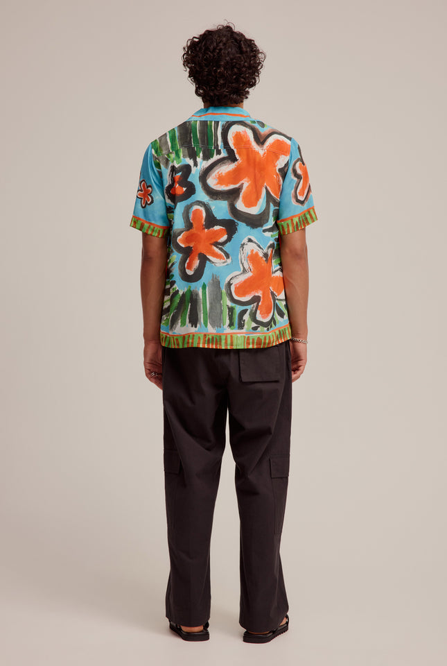 Short Sleeve Silk Camp Collar Shirt - Jamaica Floral