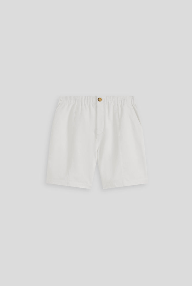 Textured Seam Detail Short - Off White