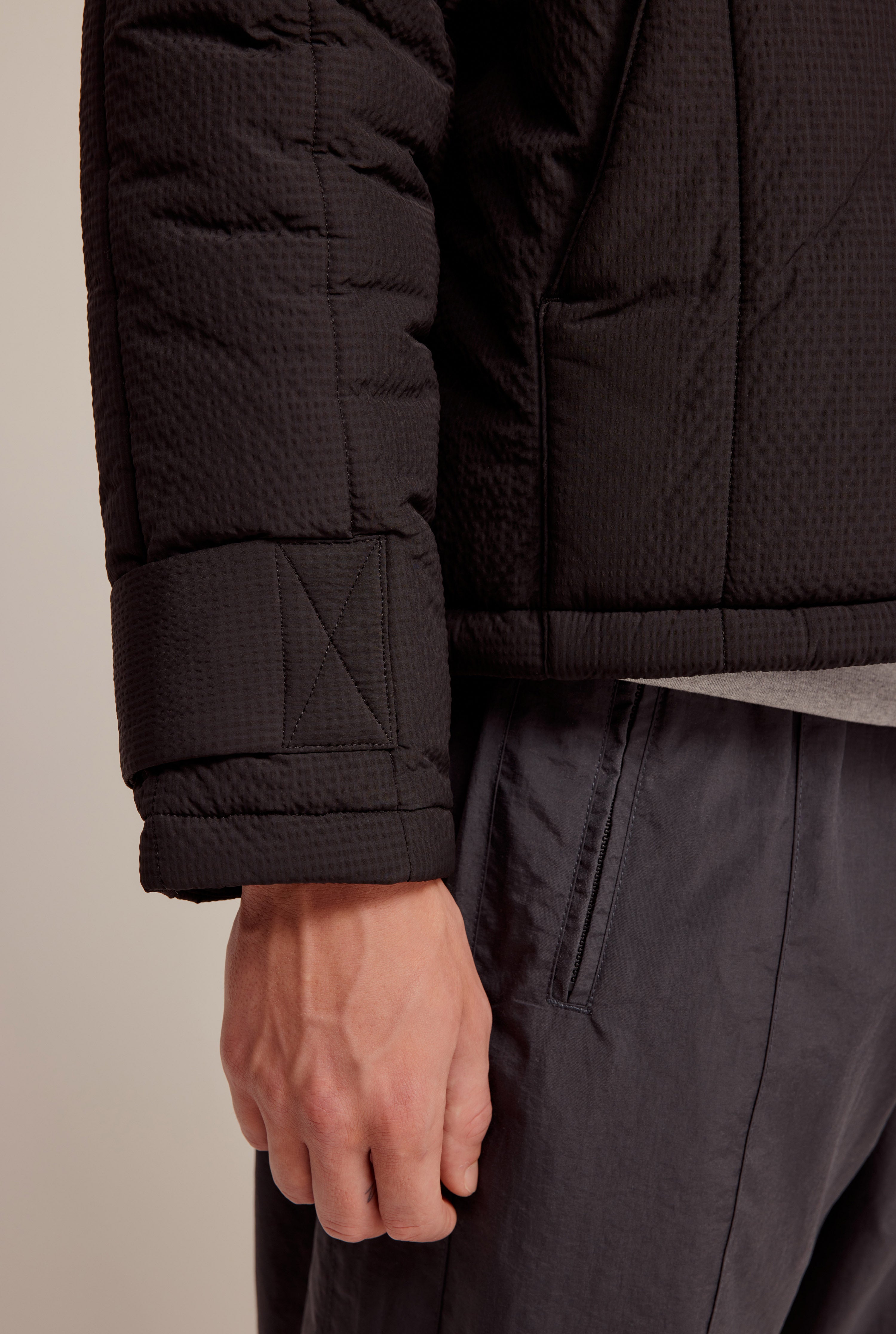 Quilted Puffer Jacket - Black