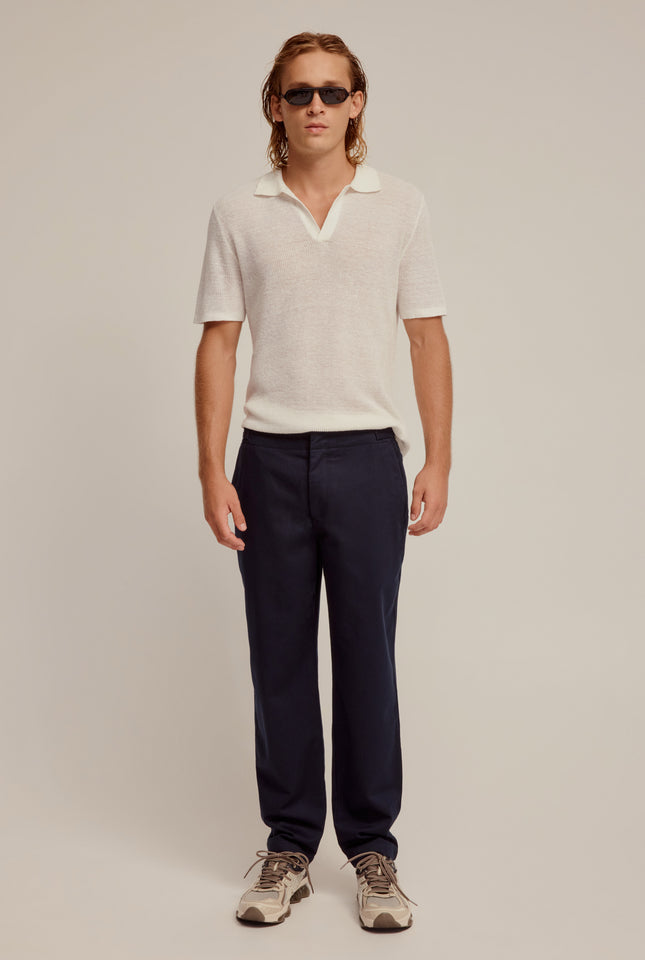 Cotton Twill Trouser - Navy