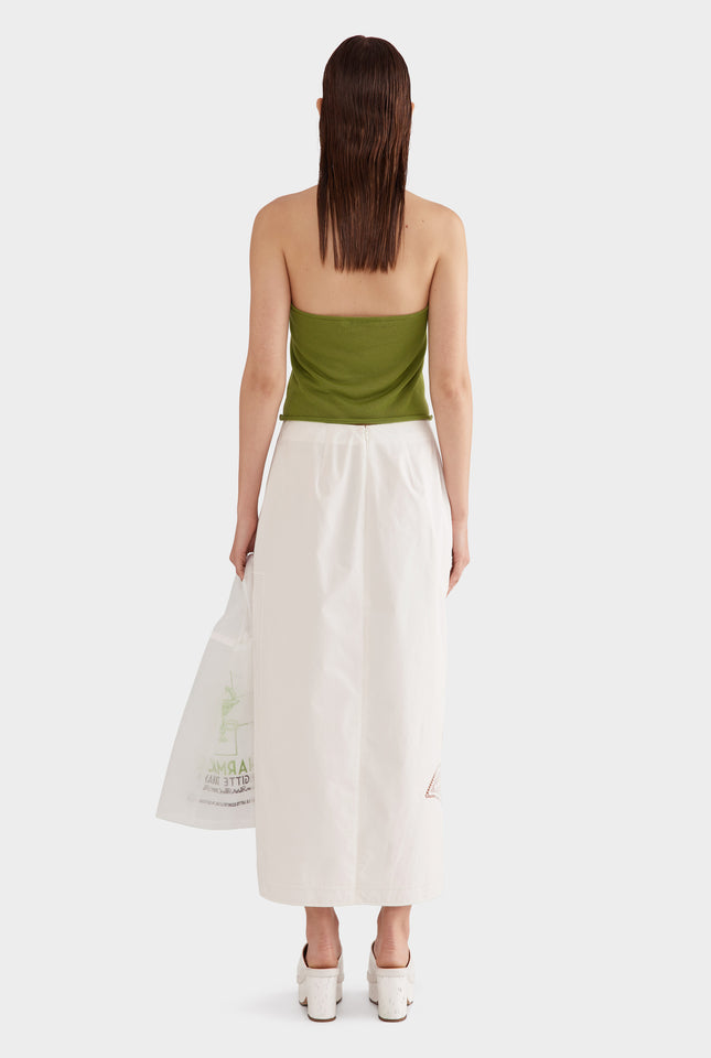 Tencel Knit Halter Top - Kelp Green