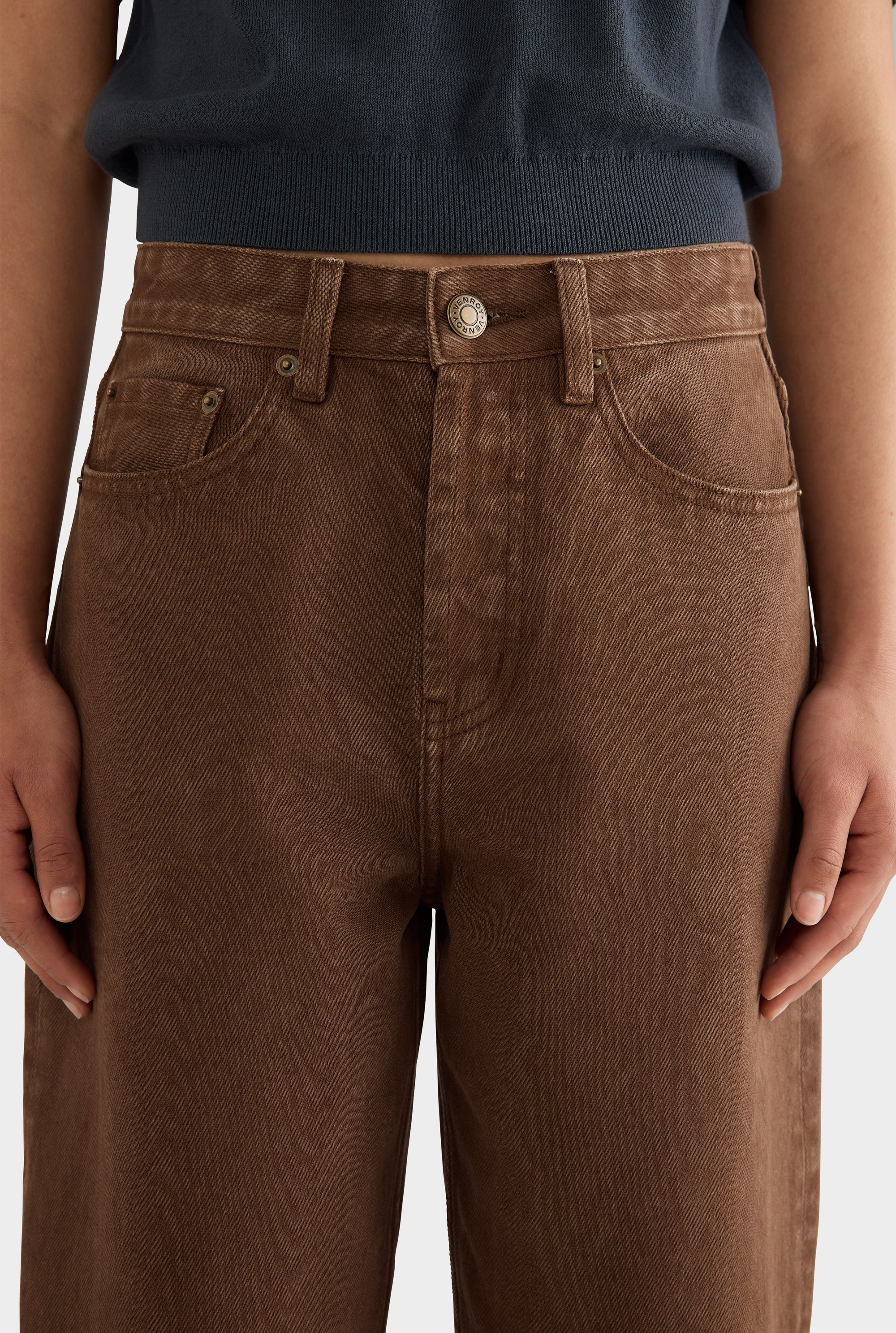 Straight-leg Denim Jean - Brown