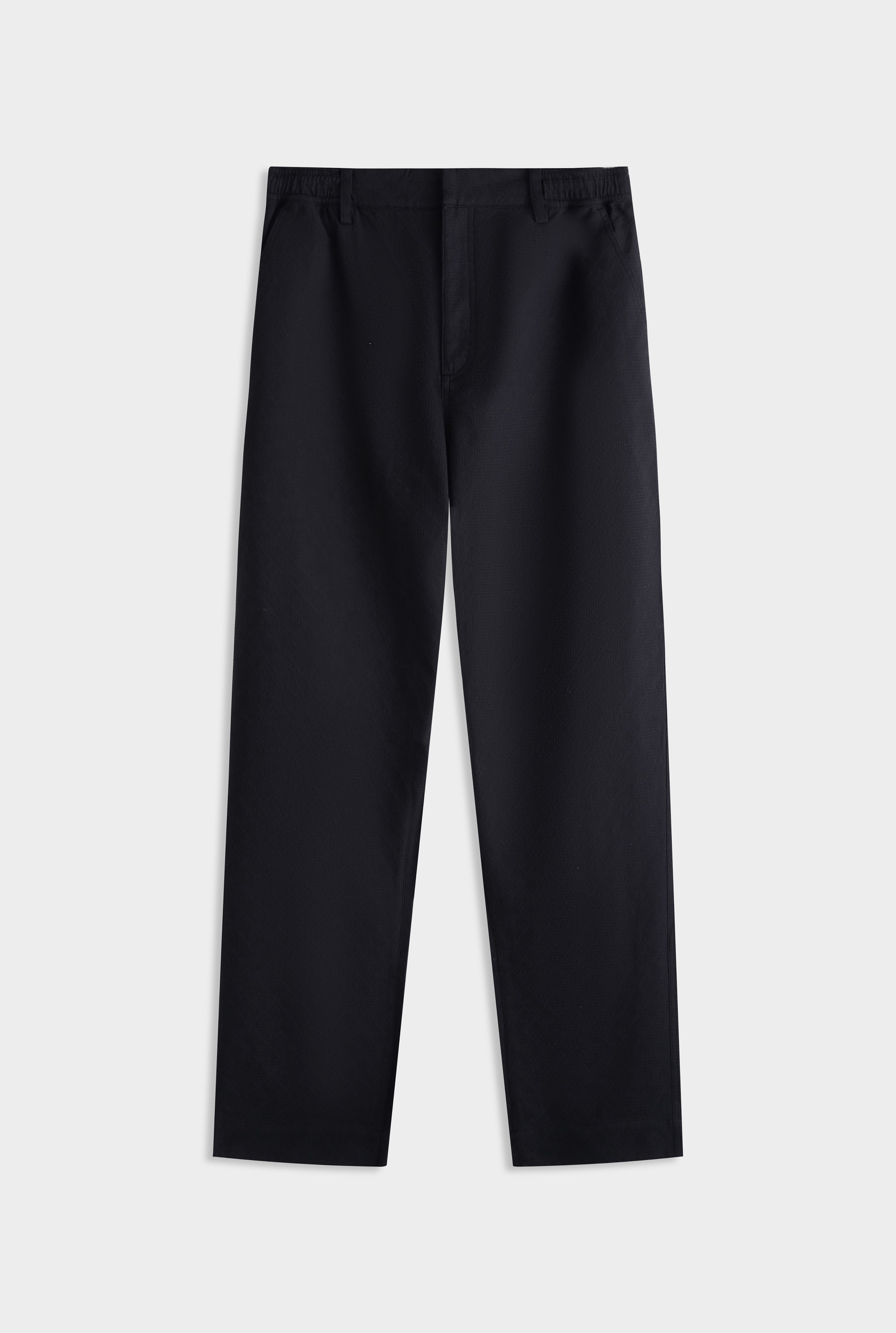 Textured Relaxed Trouser - Charcoal