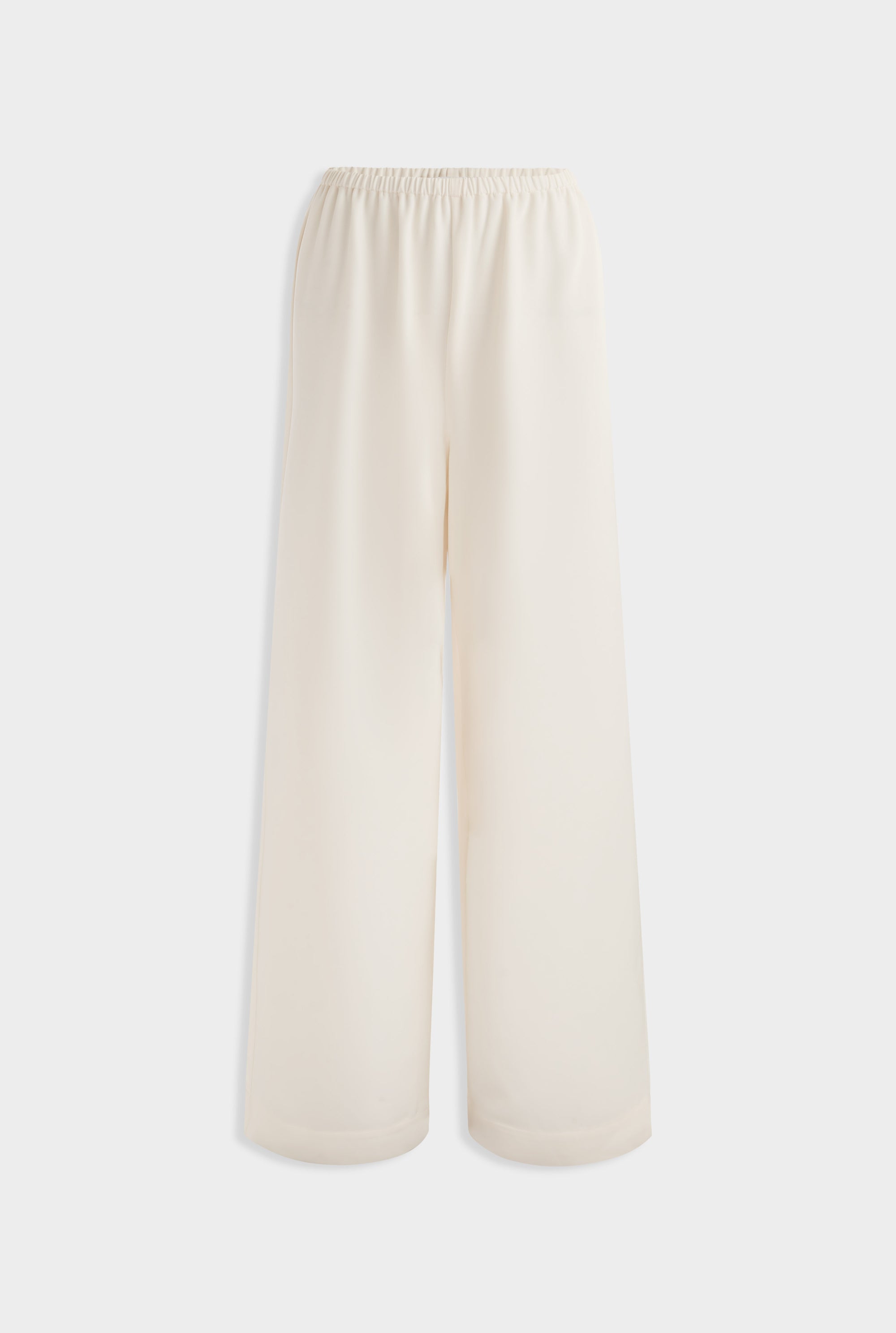 Crepe Elastic Waist Pant - Off White