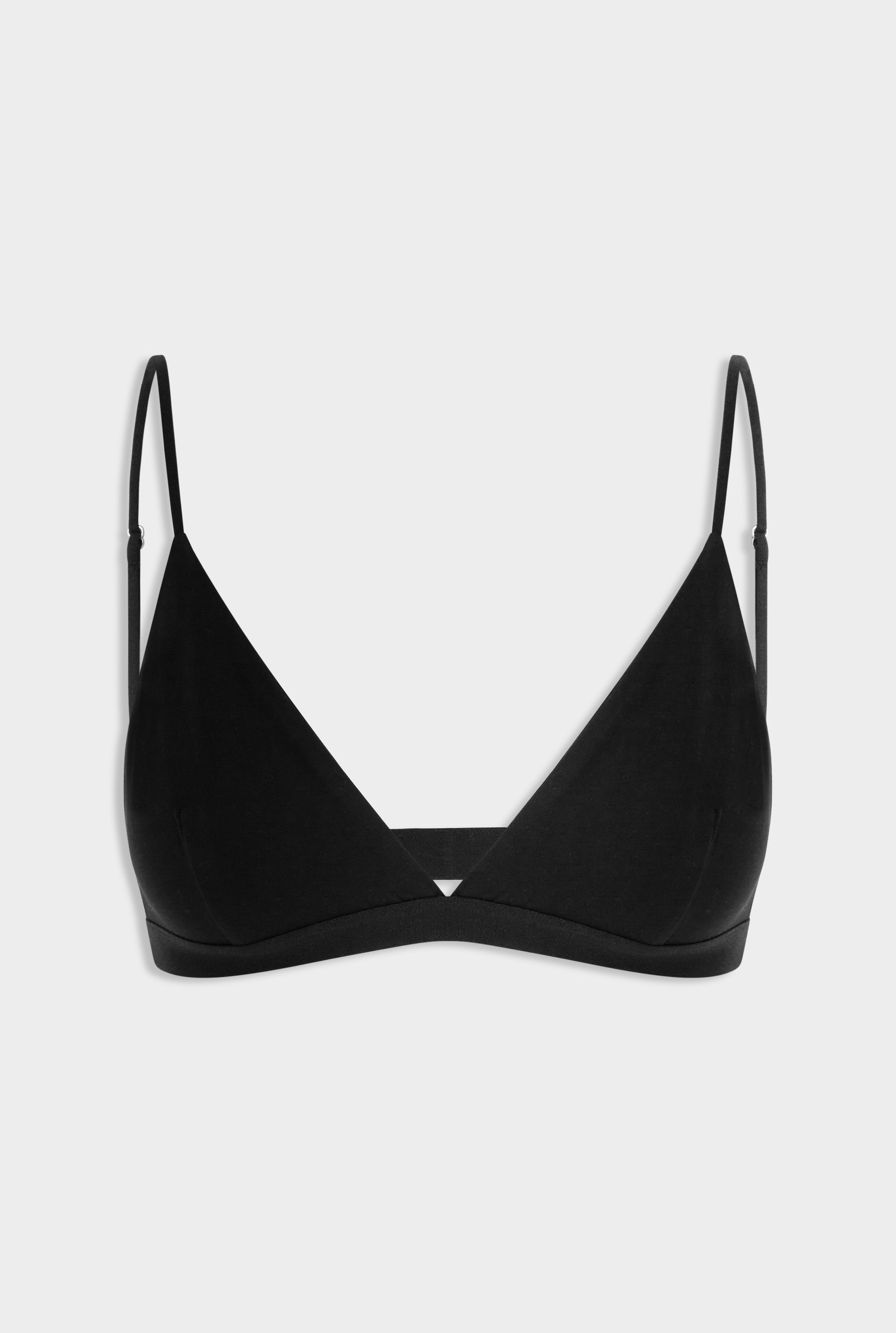 Jersey Triangle Bralette - Black