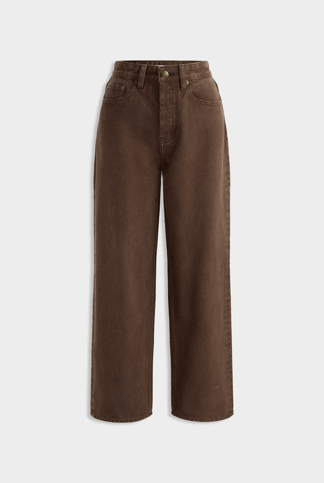 Straight-leg Denim Jean - Brown