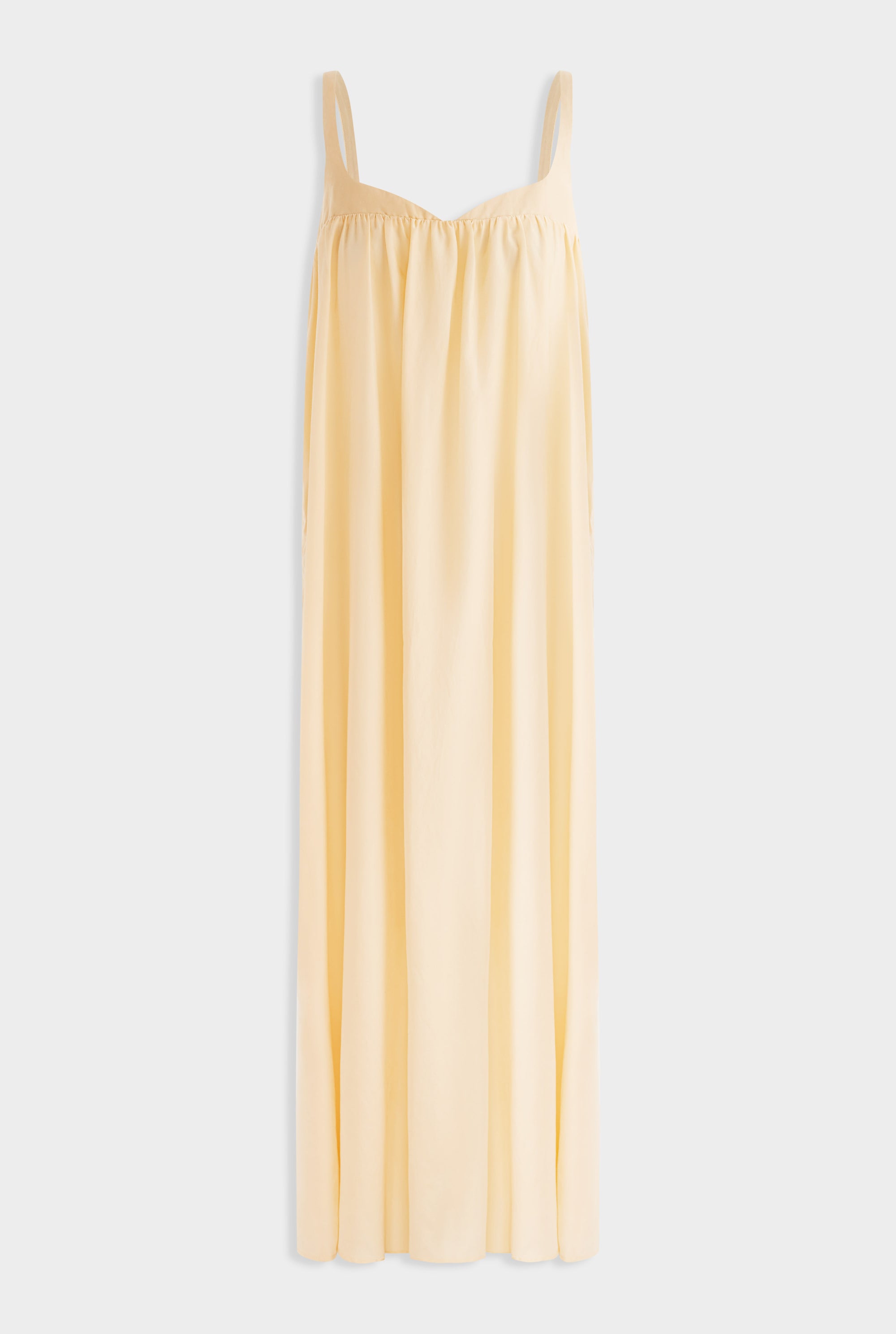 Silk Cotton Maxi Dress - Butter