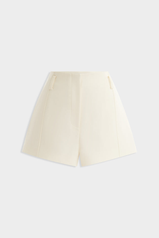 Wool Tailored Short - Cream