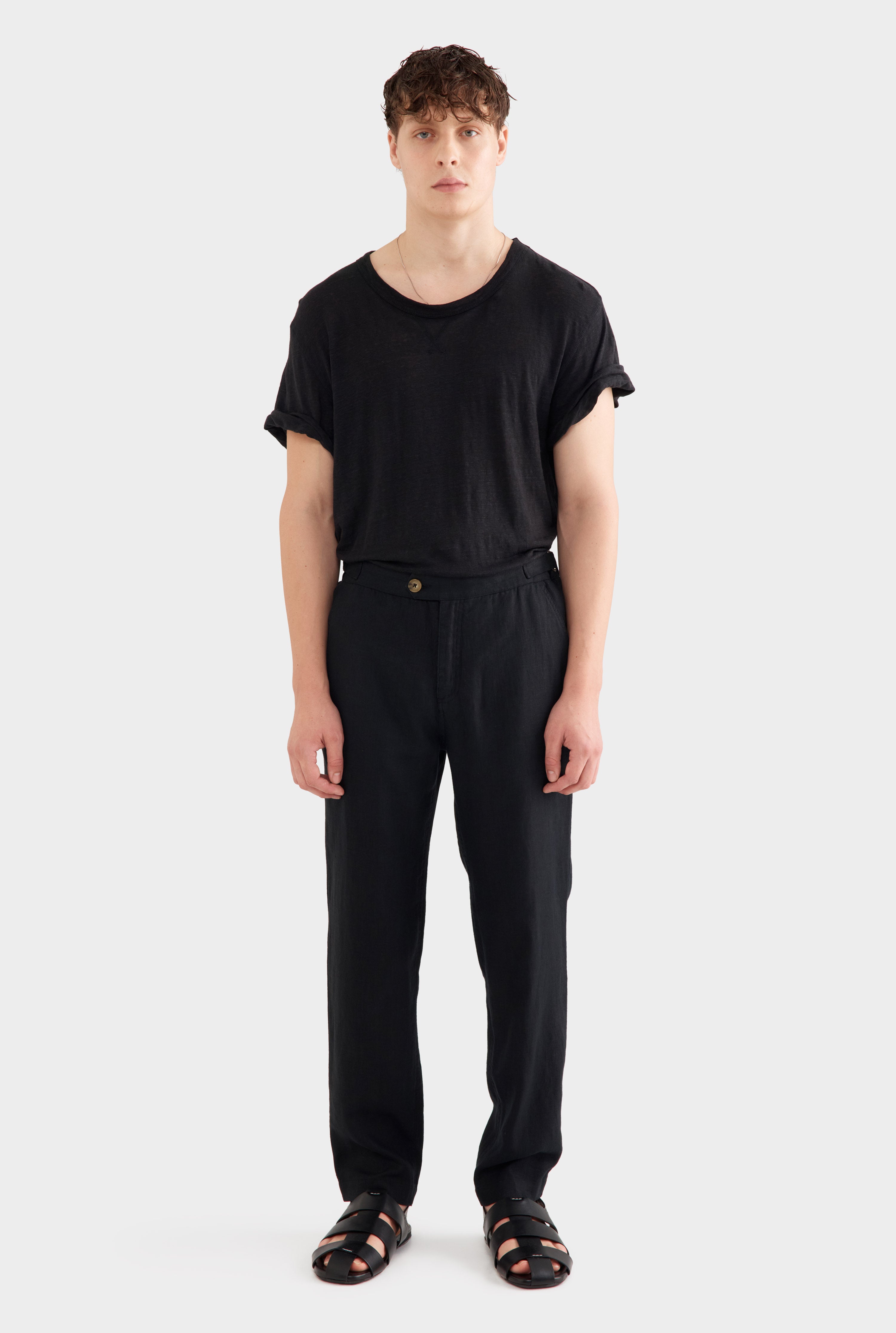 Side Tab Trouser - Black