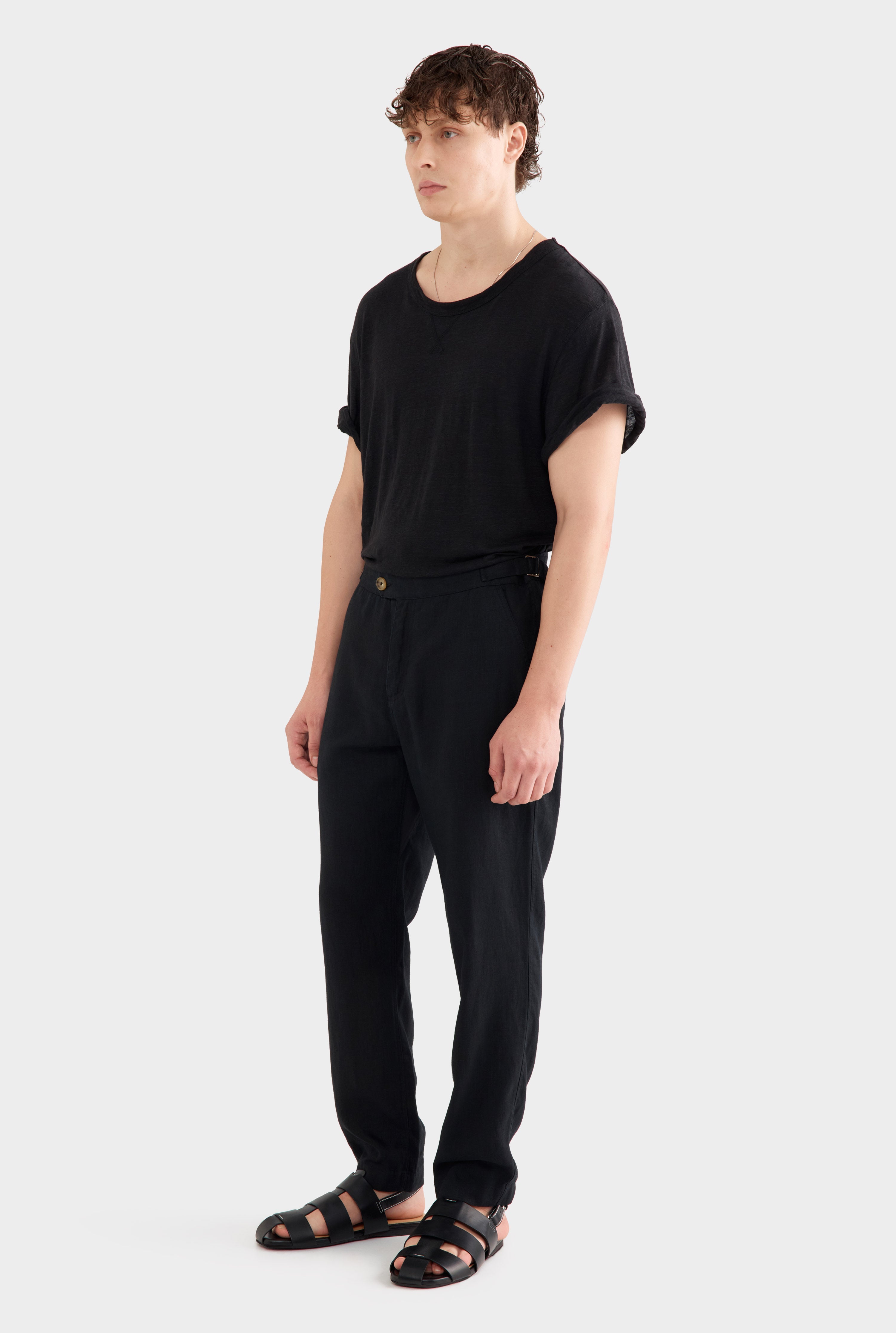 Side Tab Trouser - Black