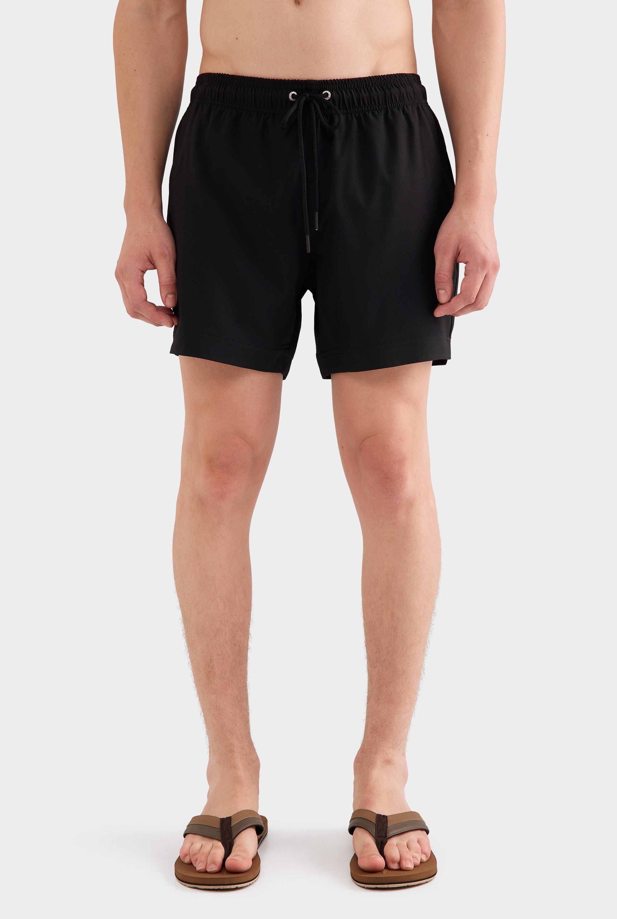 Solid Stretch Swim Short - Black