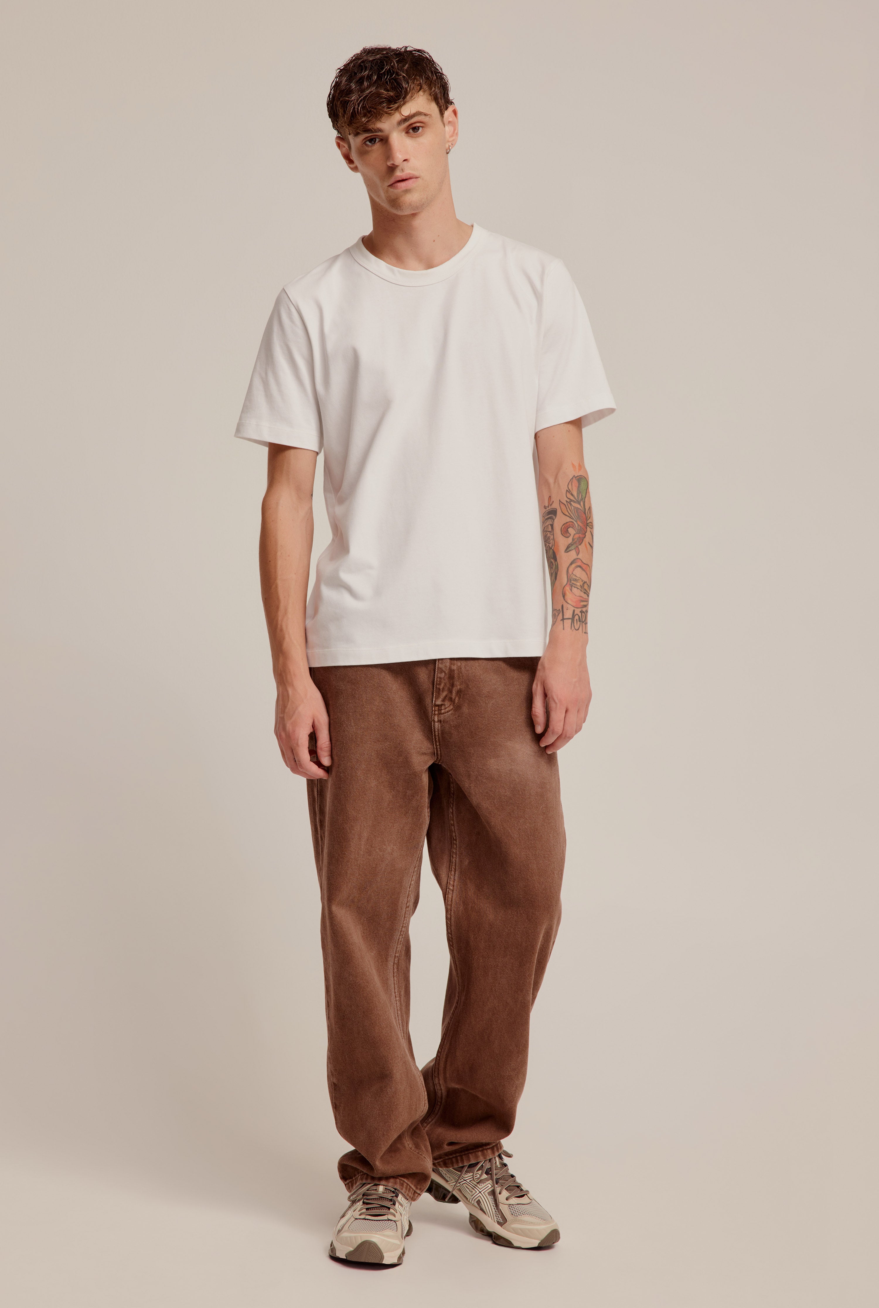 Straight Leg Denim Jean - Brown