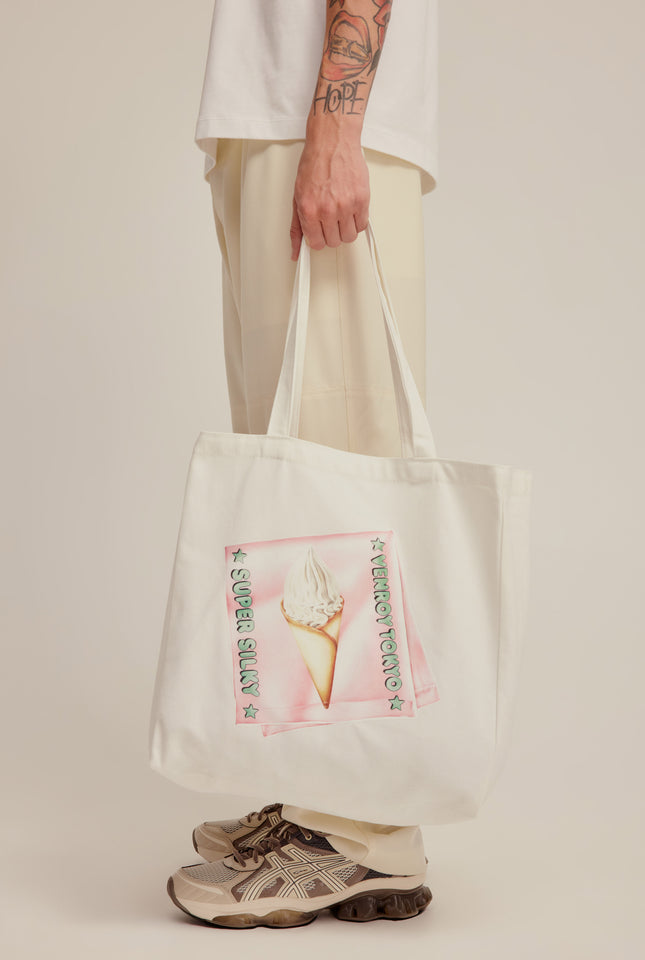 Tokyo Cotton Logo Tote - Cream