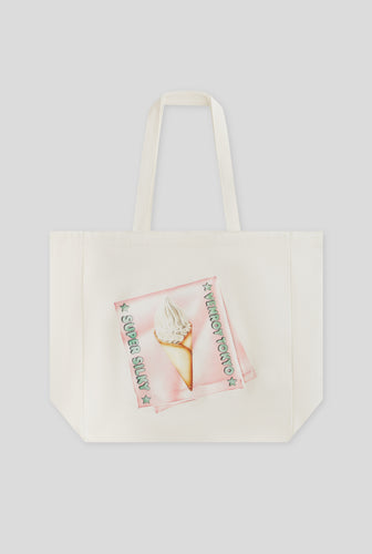 Tokyo Cotton Logo Tote - Cream