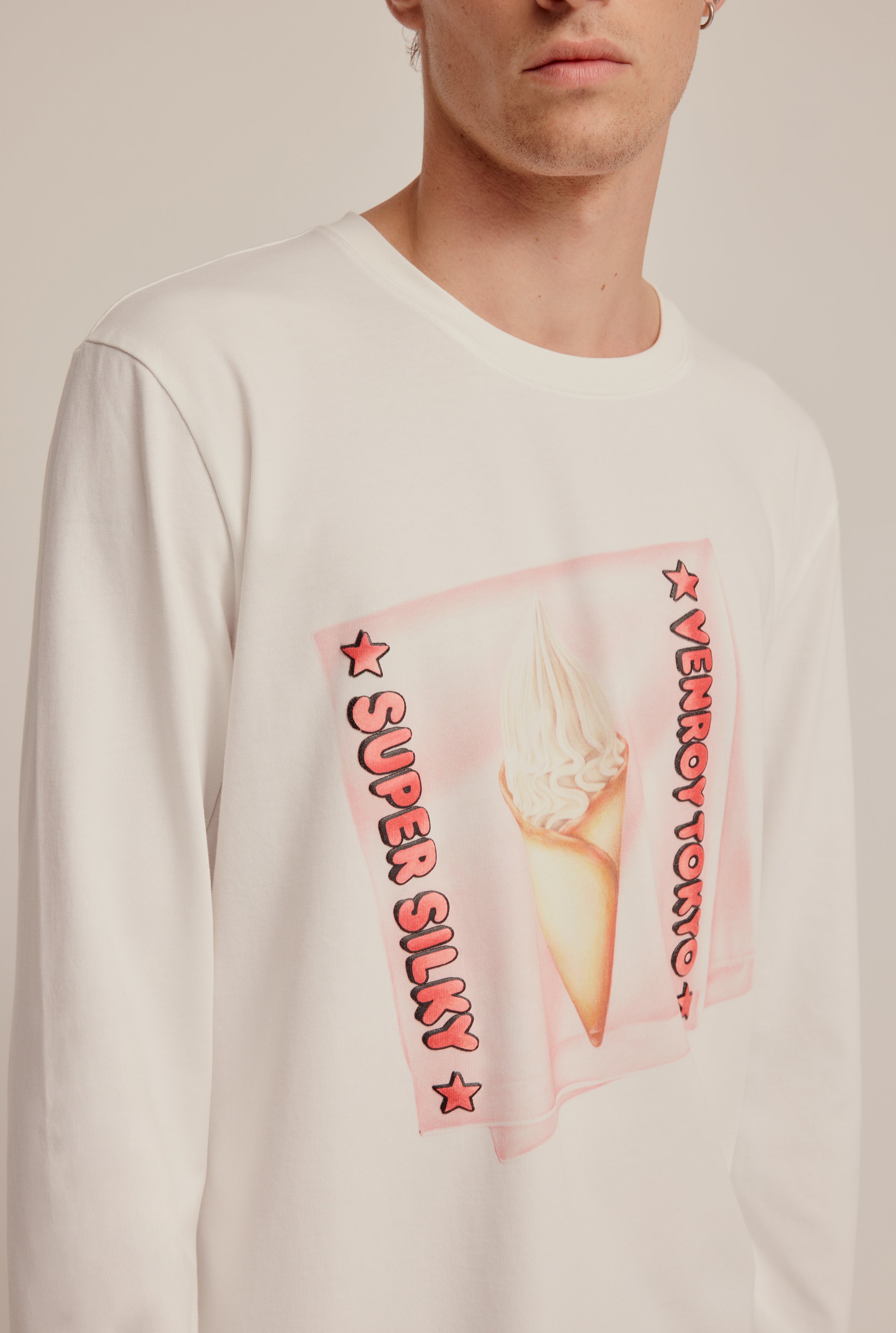 Unisex Tokyo Logo Long Sleeve T-Shirt - Off White