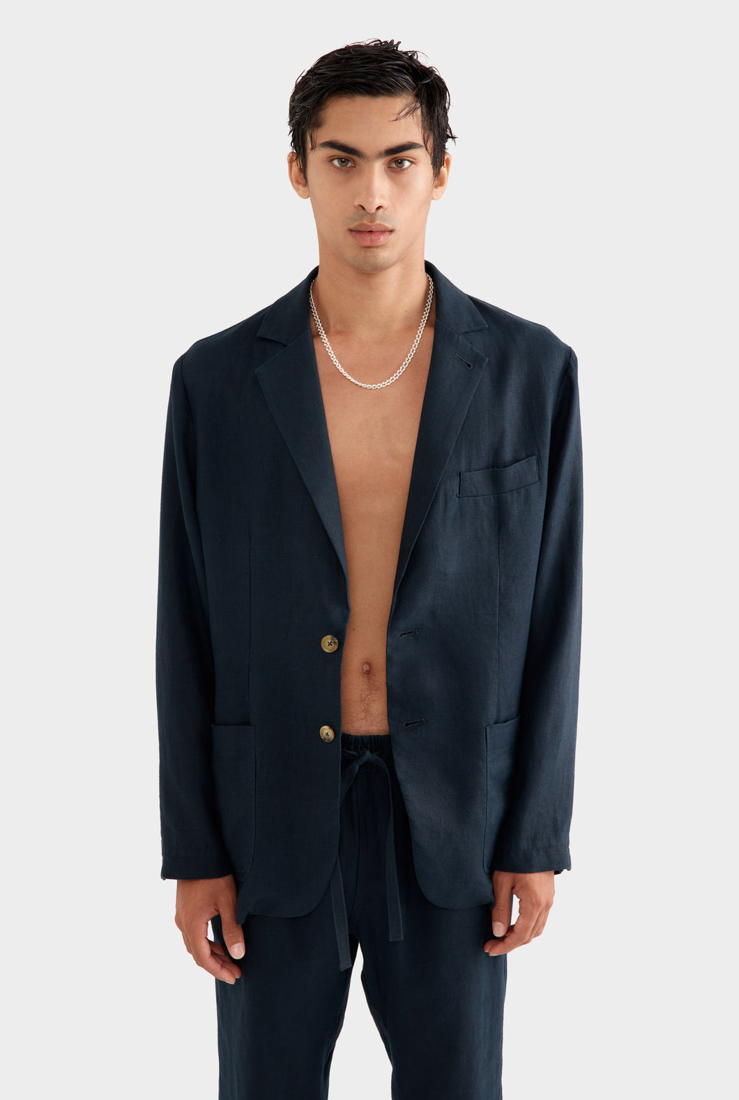 Unlined Blazer - Navy