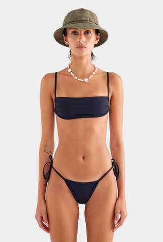 Bandeau Swim Top - Black