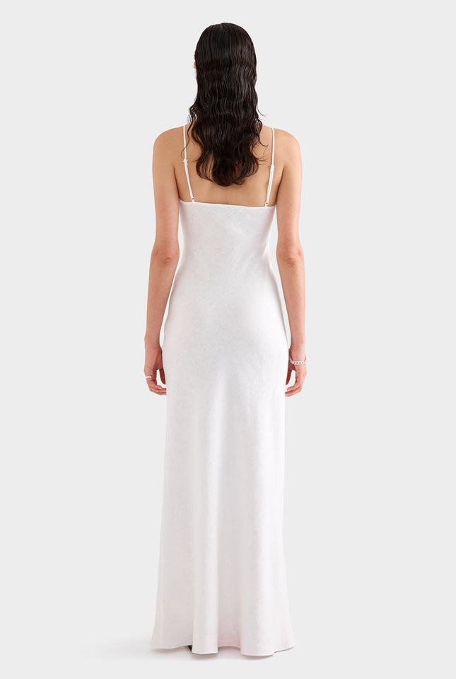 Linen Slip Dress - Off White