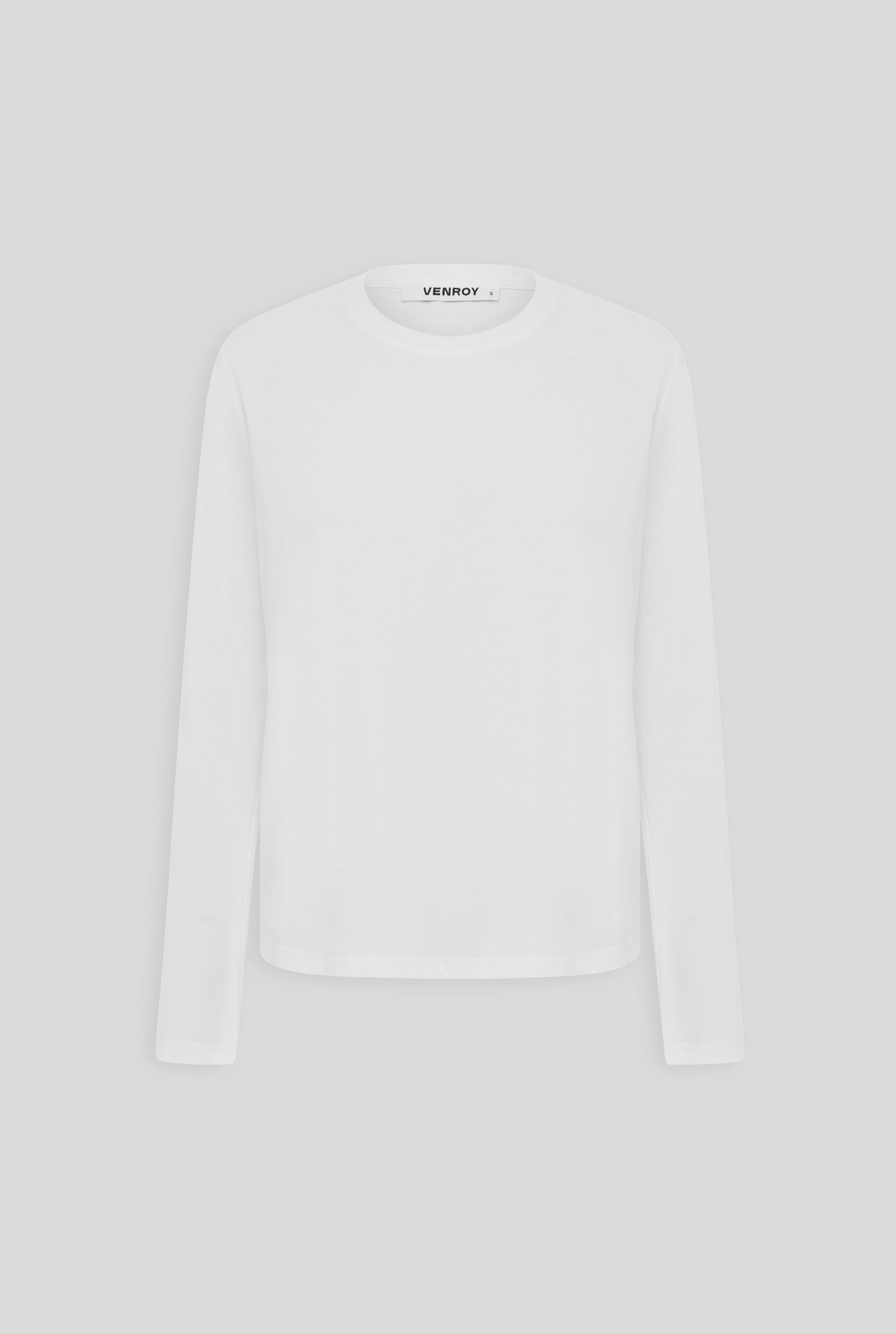 Cotton Long Sleeve T-Shirt - White