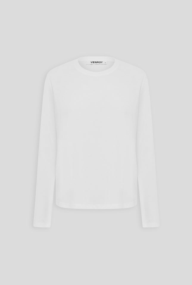 Cotton Long Sleeve T-Shirt - White