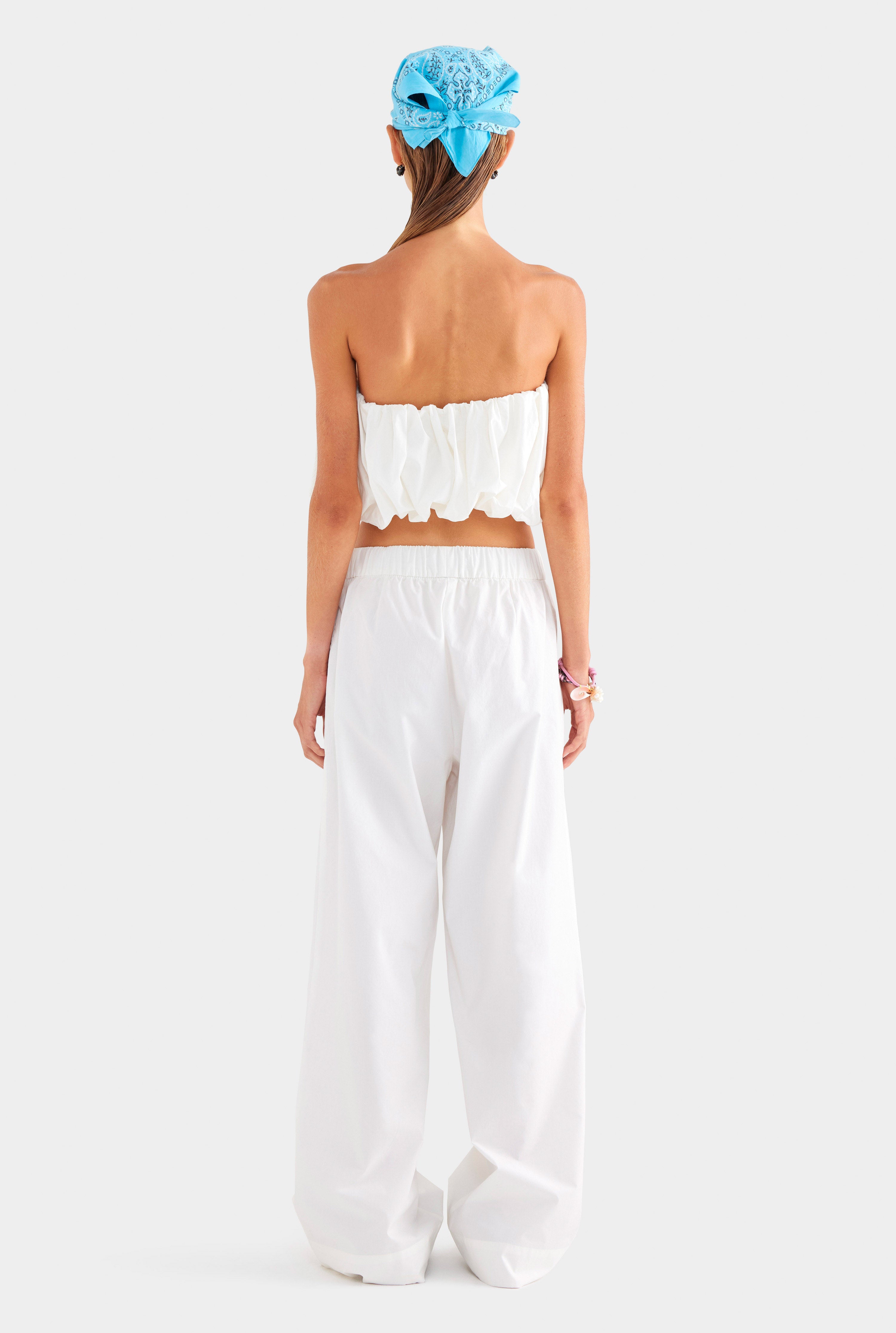 Heavy Cotton Poplin Pant - White