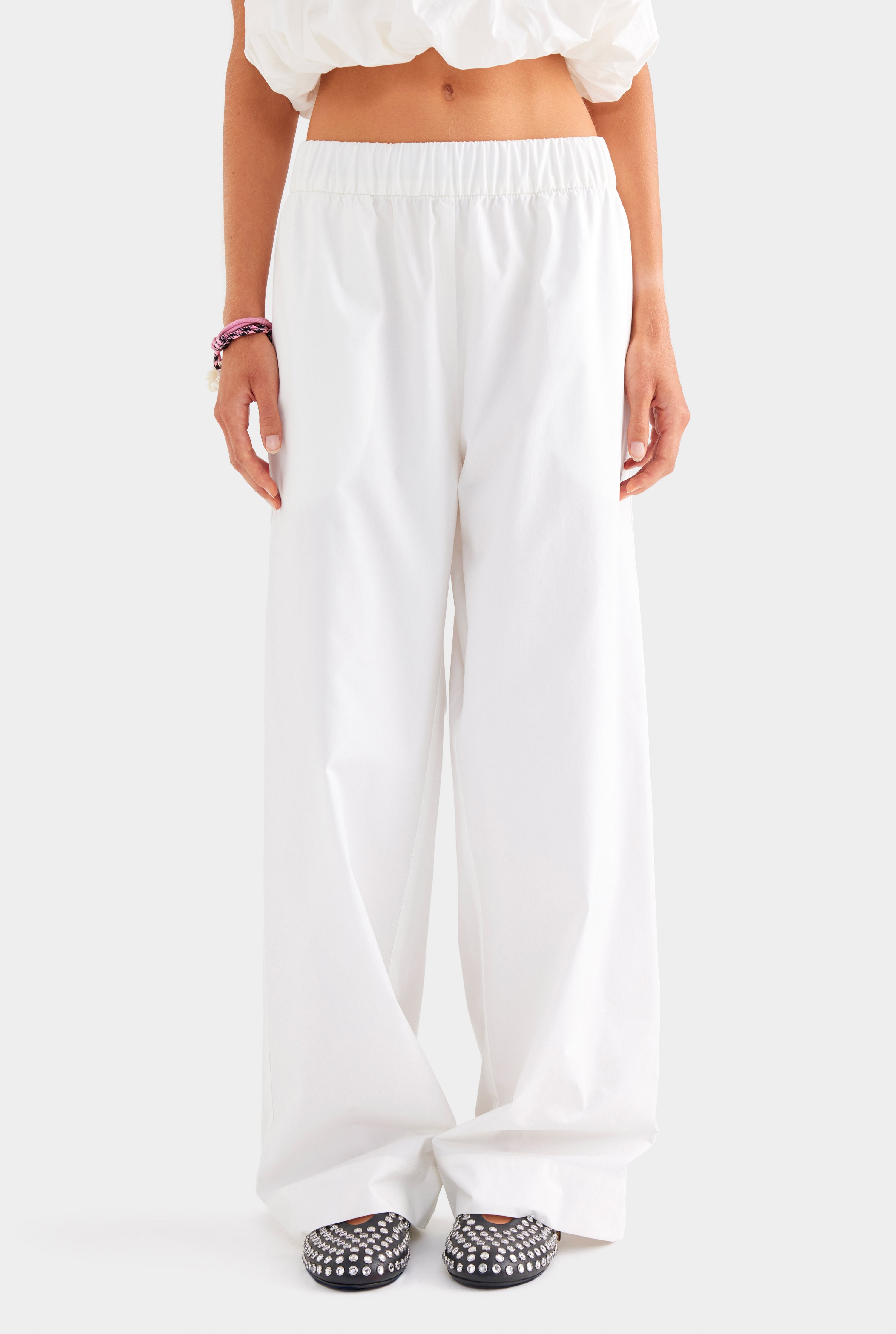 Heavy Cotton Poplin Pant - White