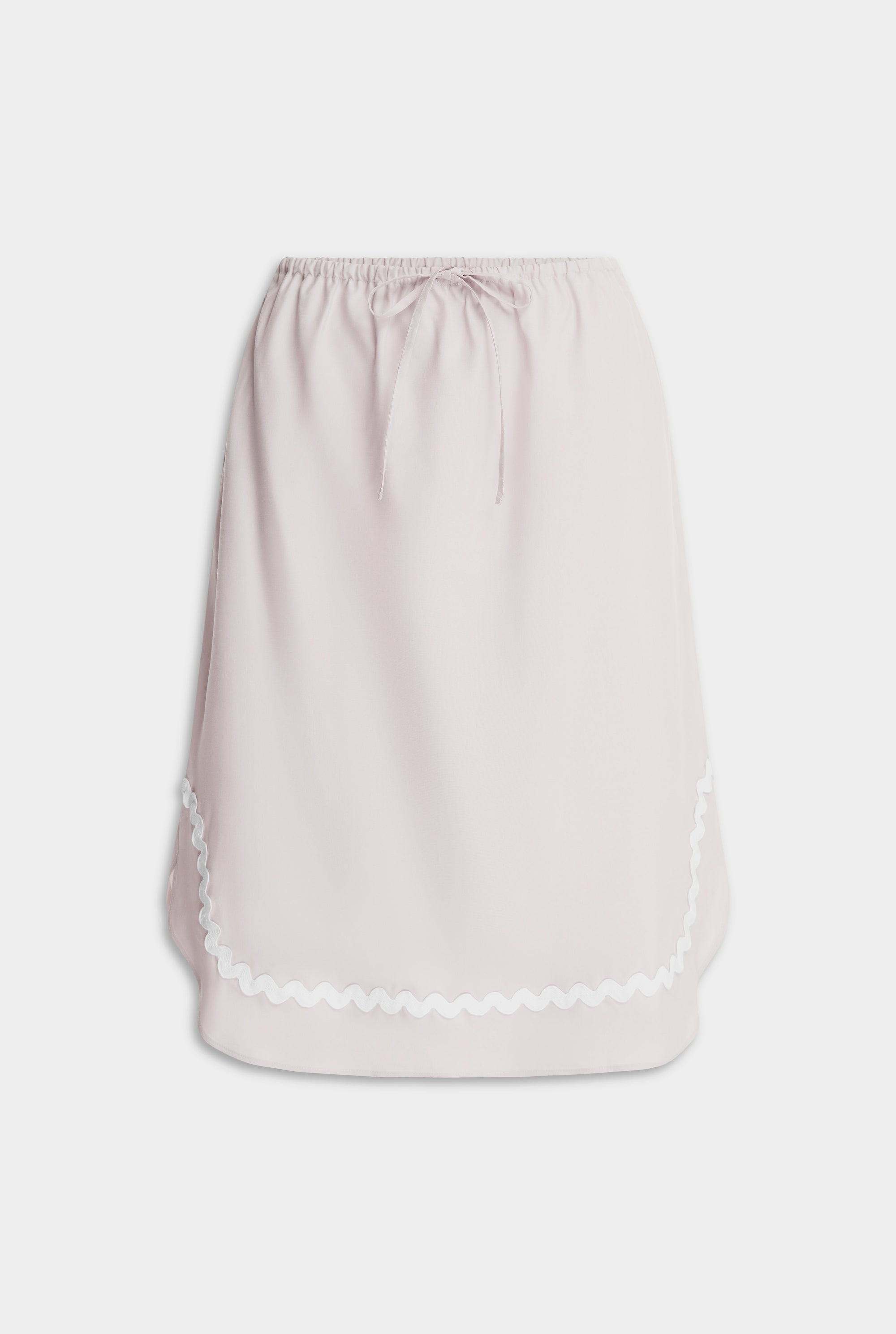 Drawstring Silk Skirt - Lilac