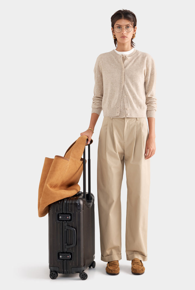 Dropshoulder Cashmere Cardigan - Sand