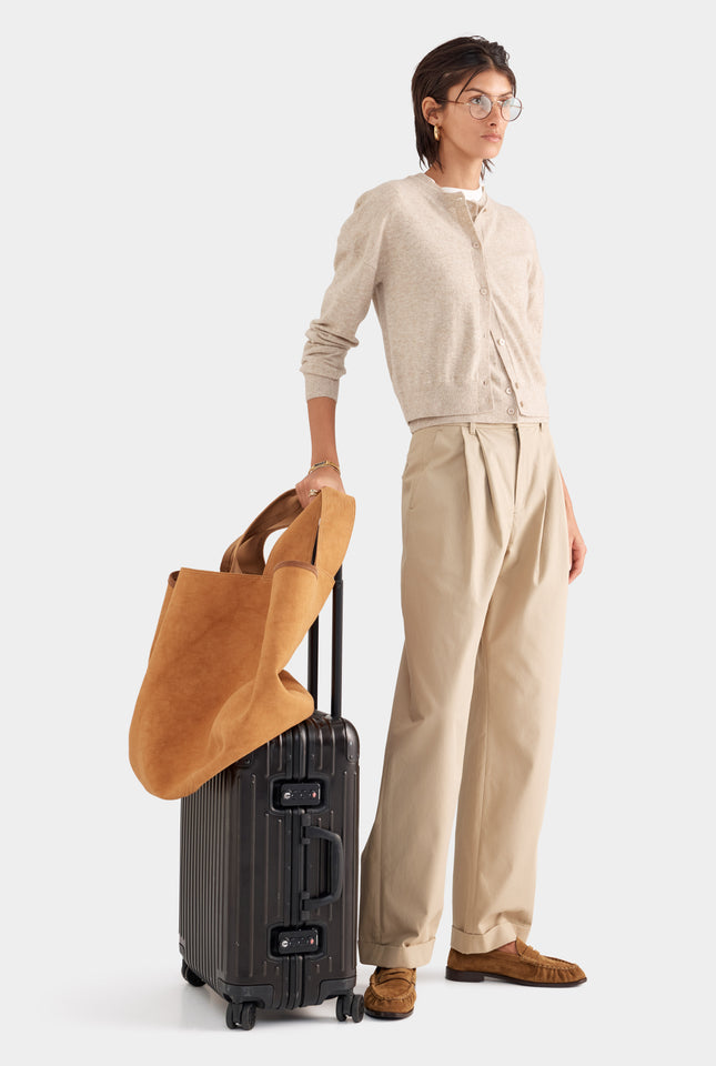 Dropshoulder Cashmere Cardigan - Sand
