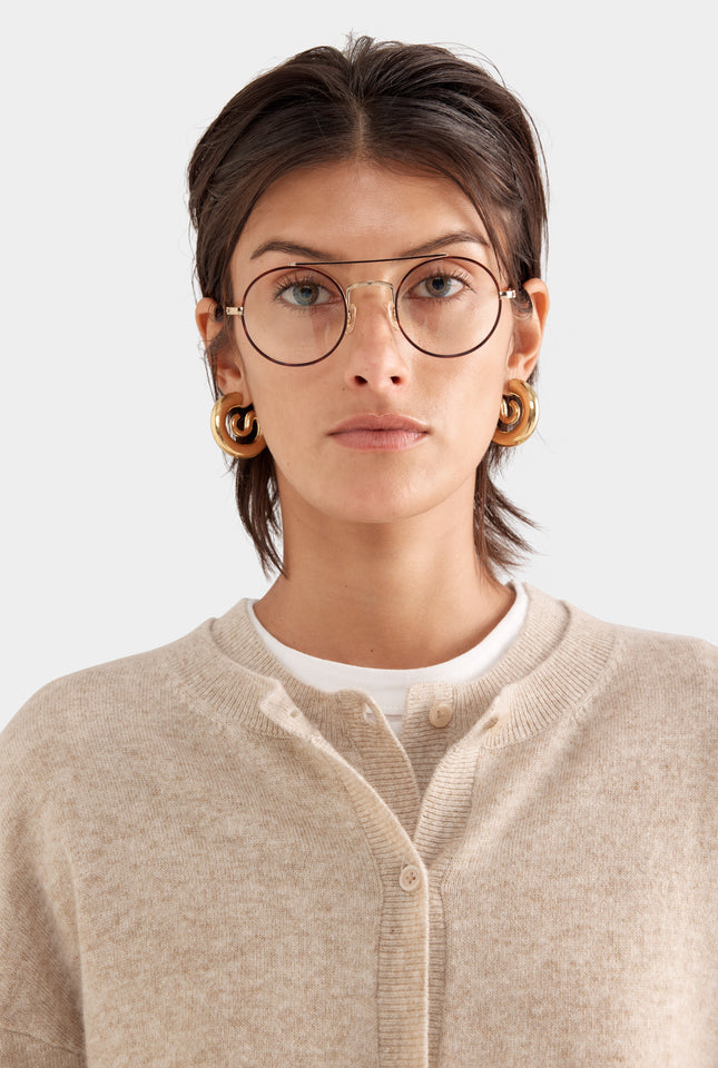 Dropshoulder Cashmere Cardigan - Sand