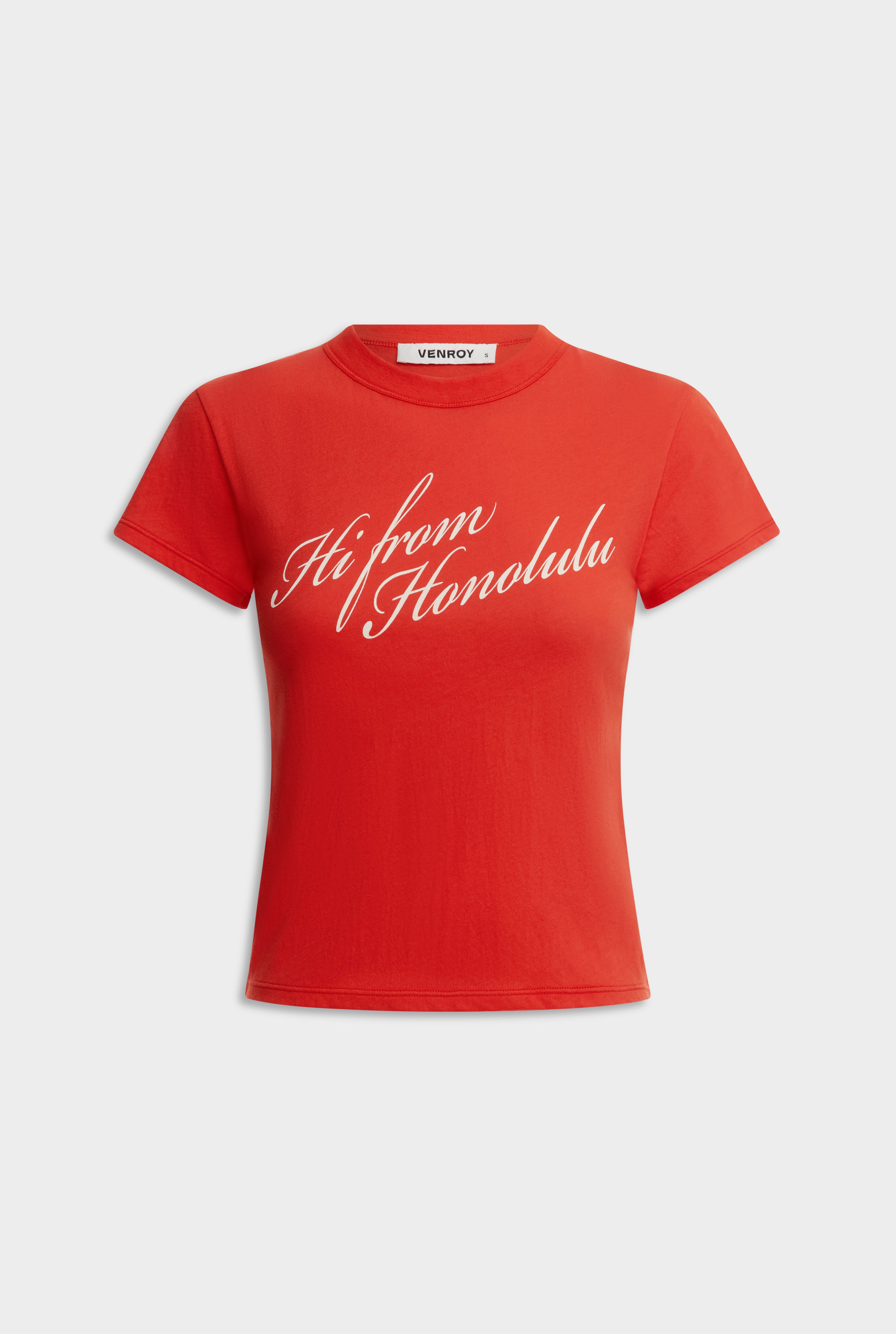 Honolulu Lightweight Cotton Baby Tee - Red