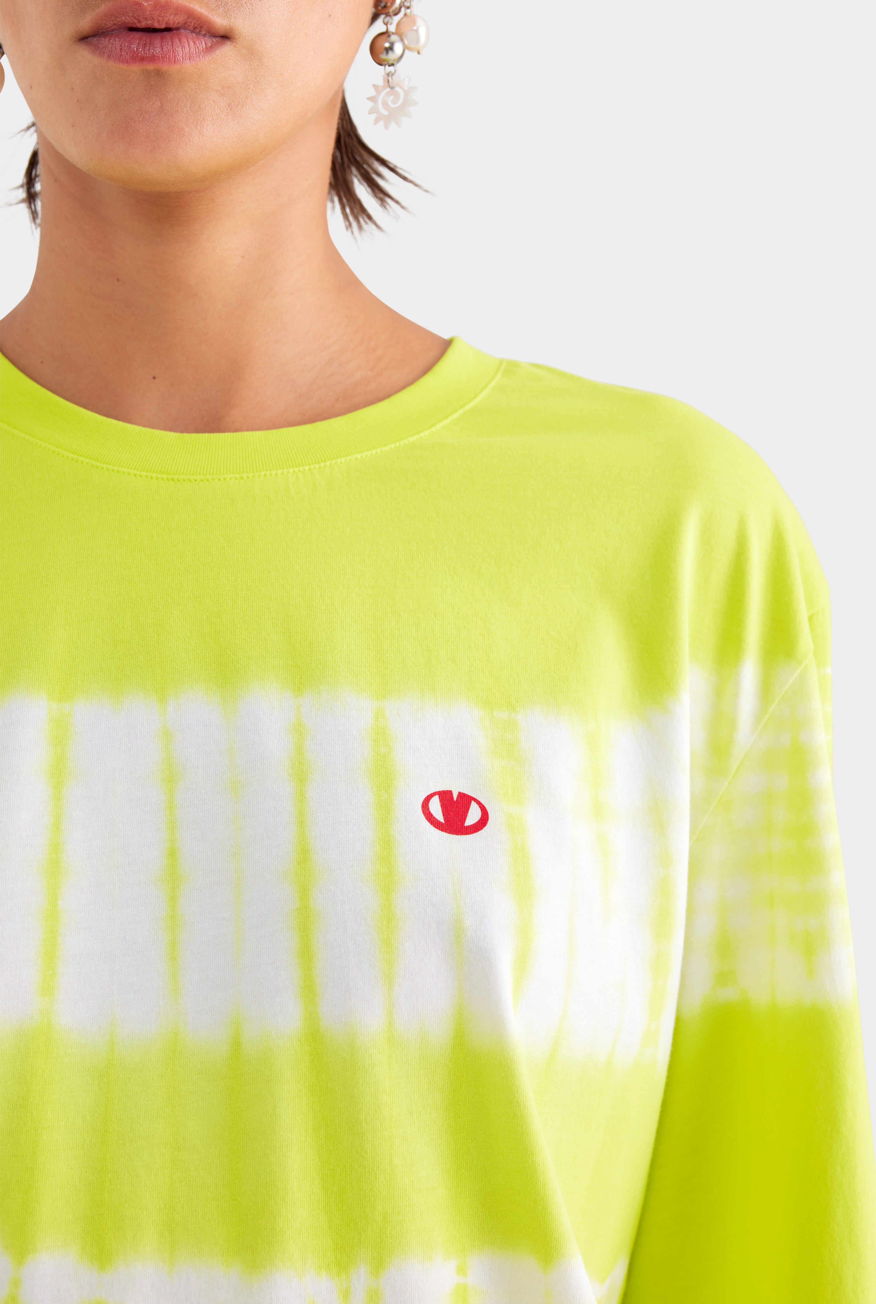 Long Sleeve Tie Dye Tee - Chartreuse Tie Dye