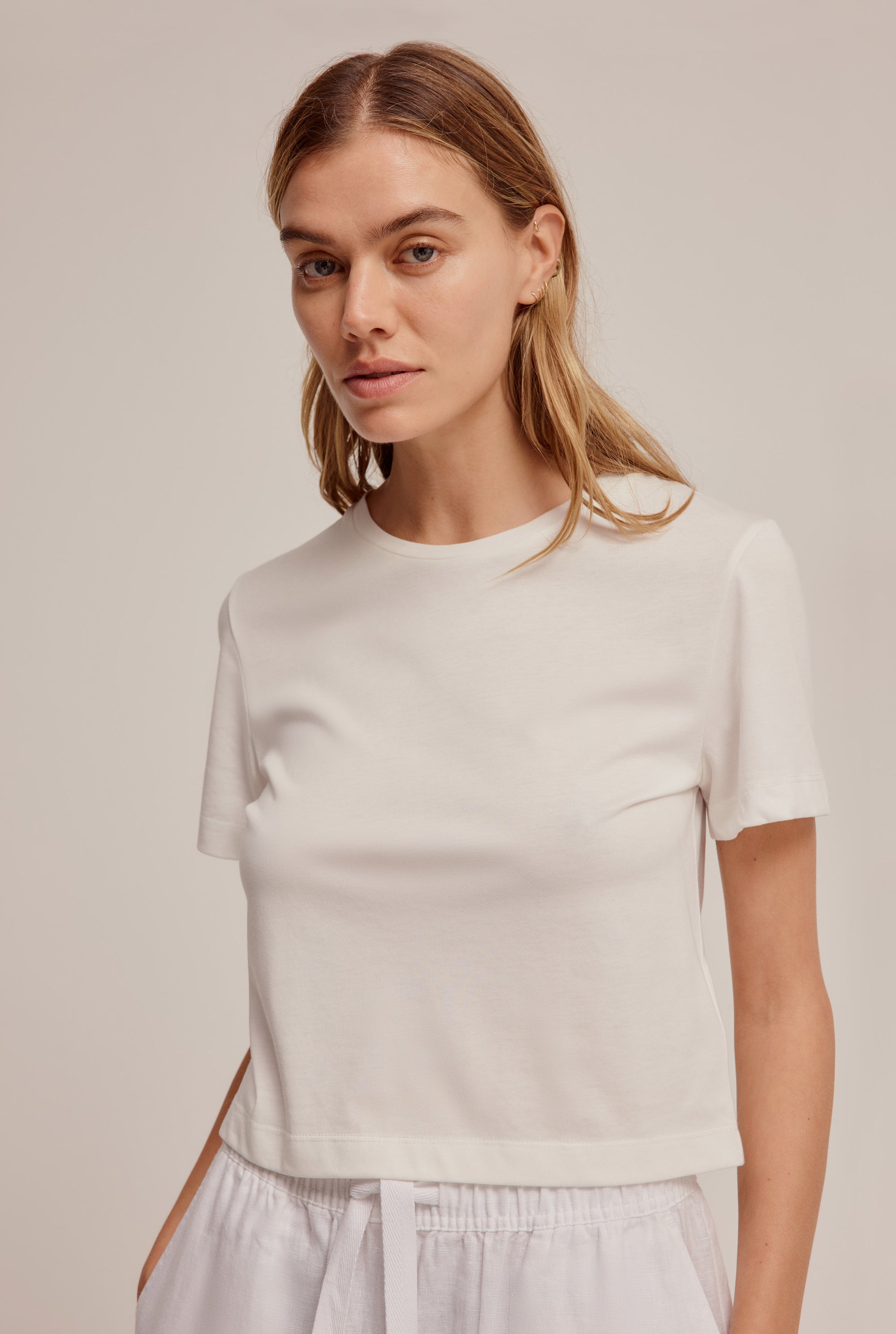 Cropped T-Shirt - Off White