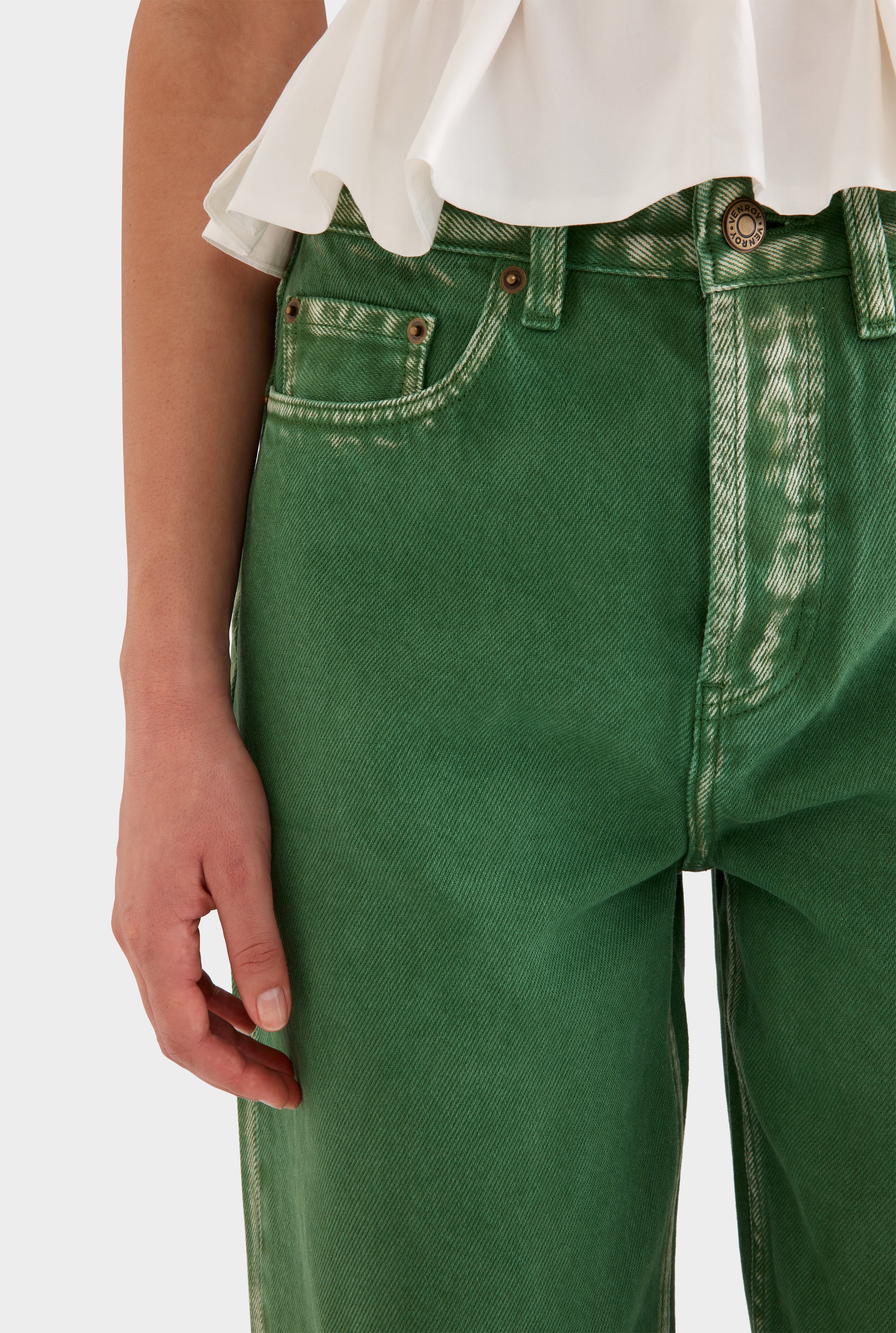 Straight-Leg Denim Jean -  Cactus