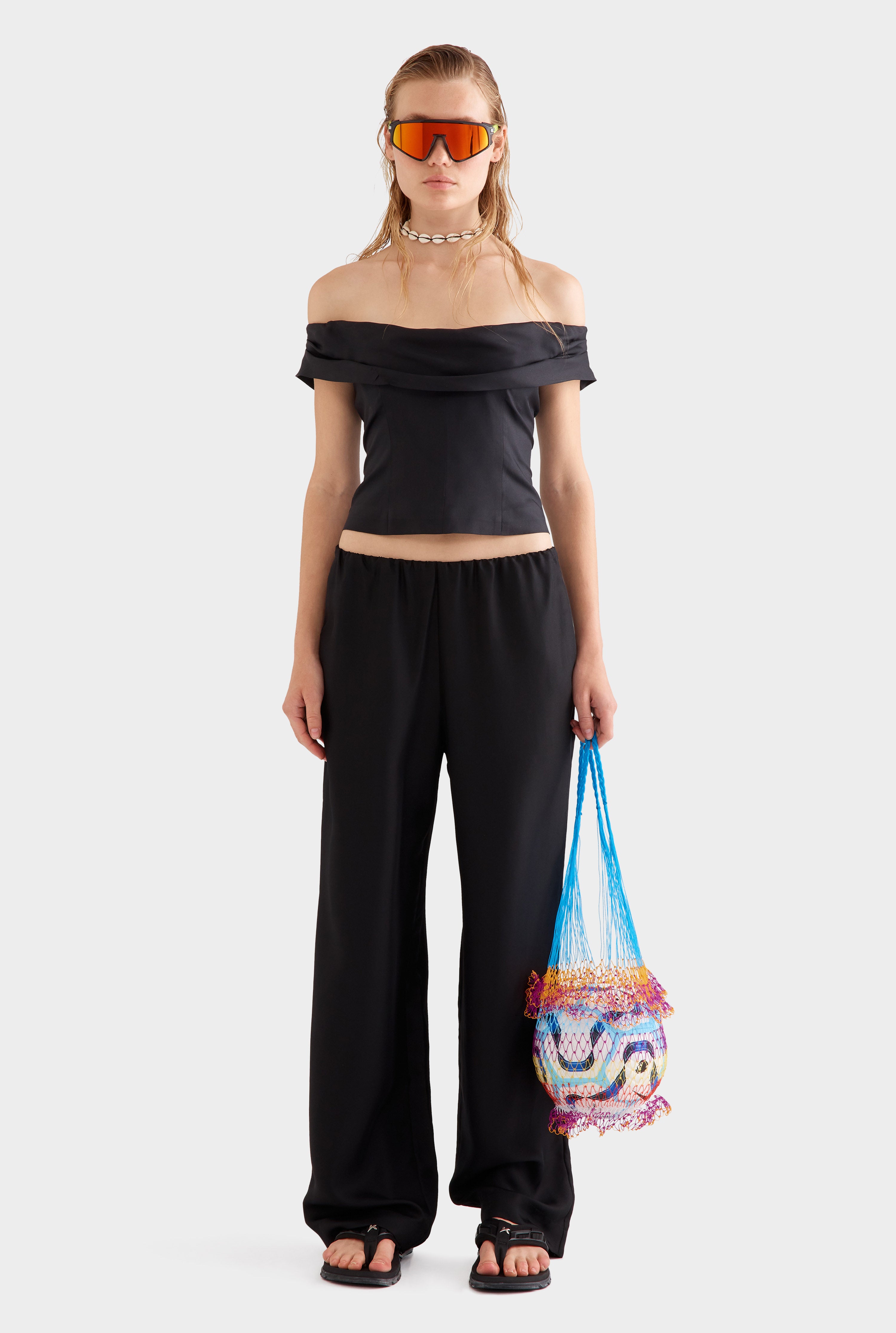 Silk Relaxed Pant - Black