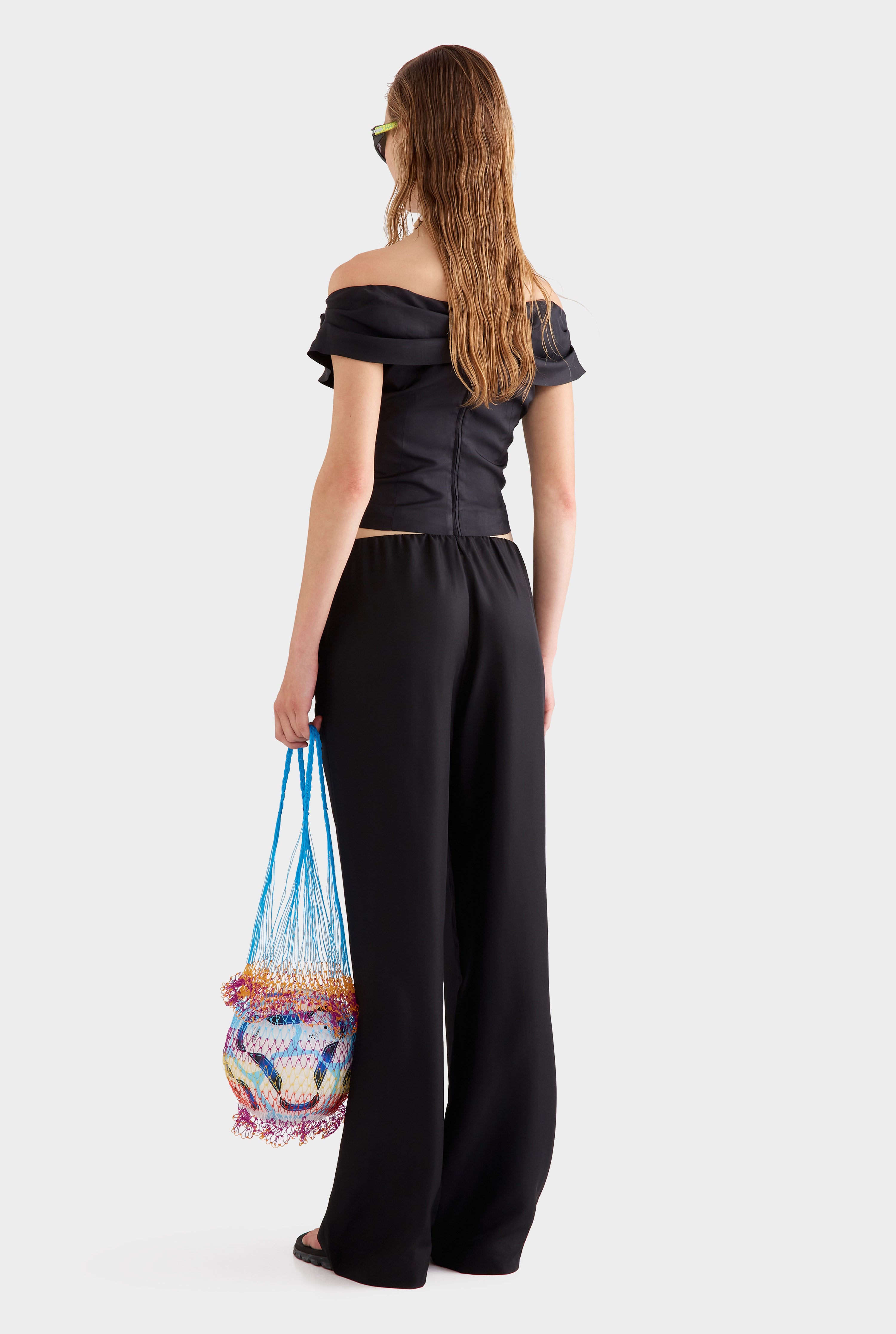 Silk Relaxed Pant - Black