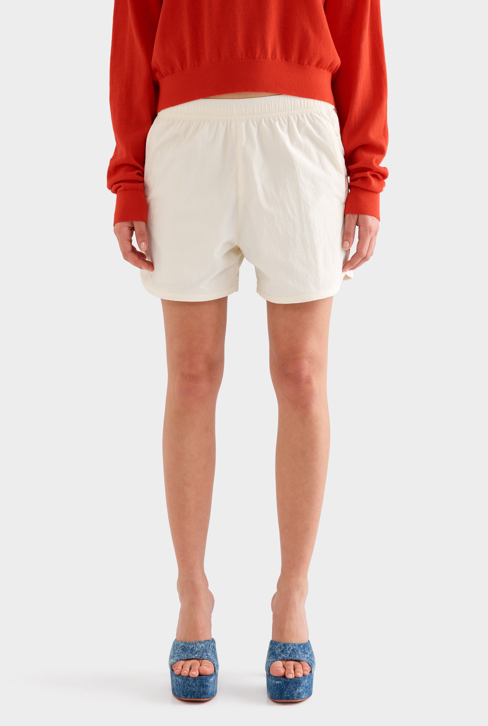 Venroy Rio Track Short -  Cream/Red Stripe