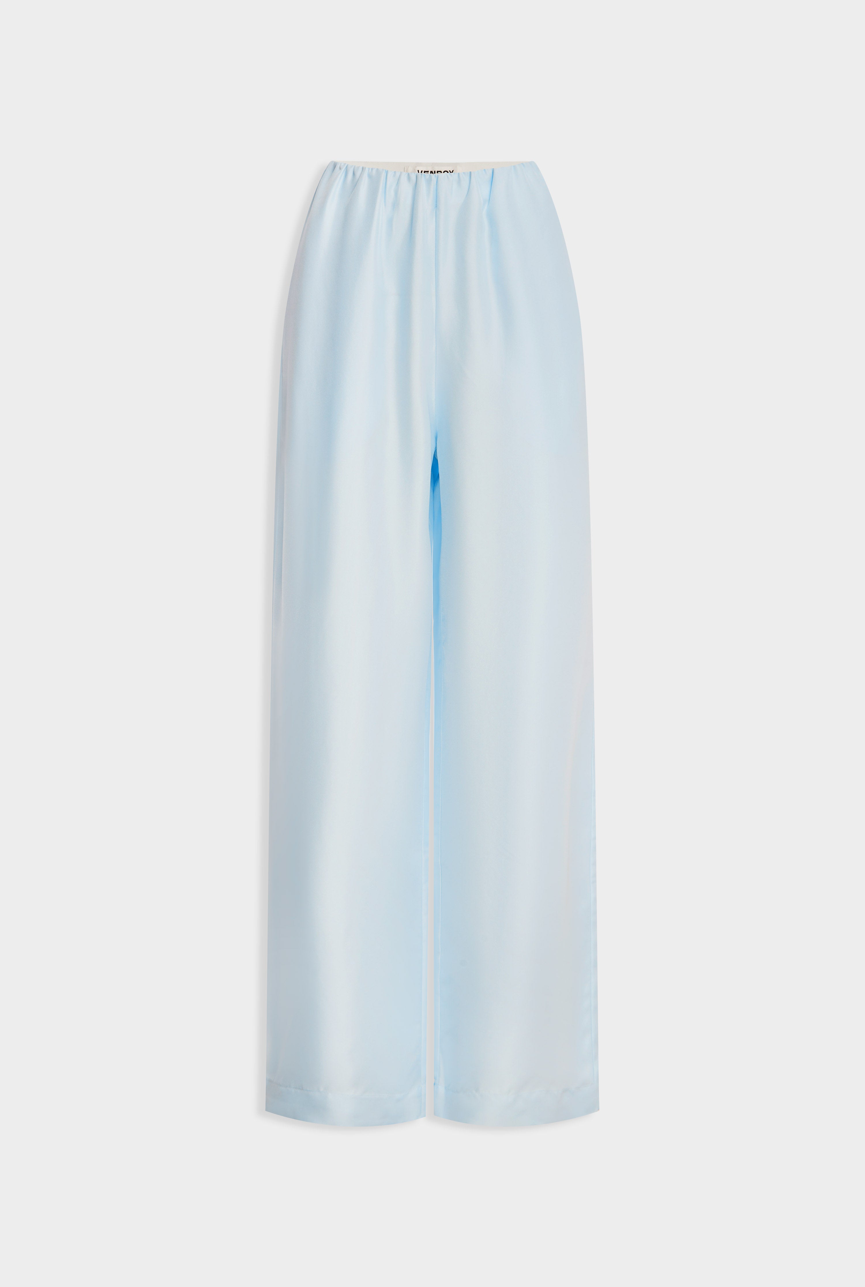 Silk Relaxed Pant - Powder Blue