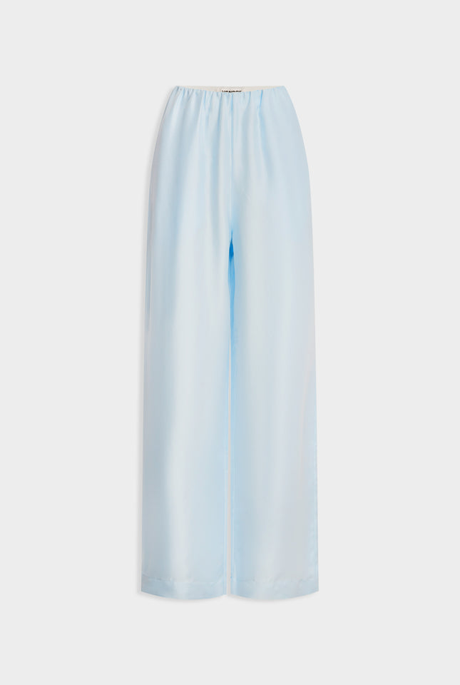 Silk Relaxed Pant - Powder Blue