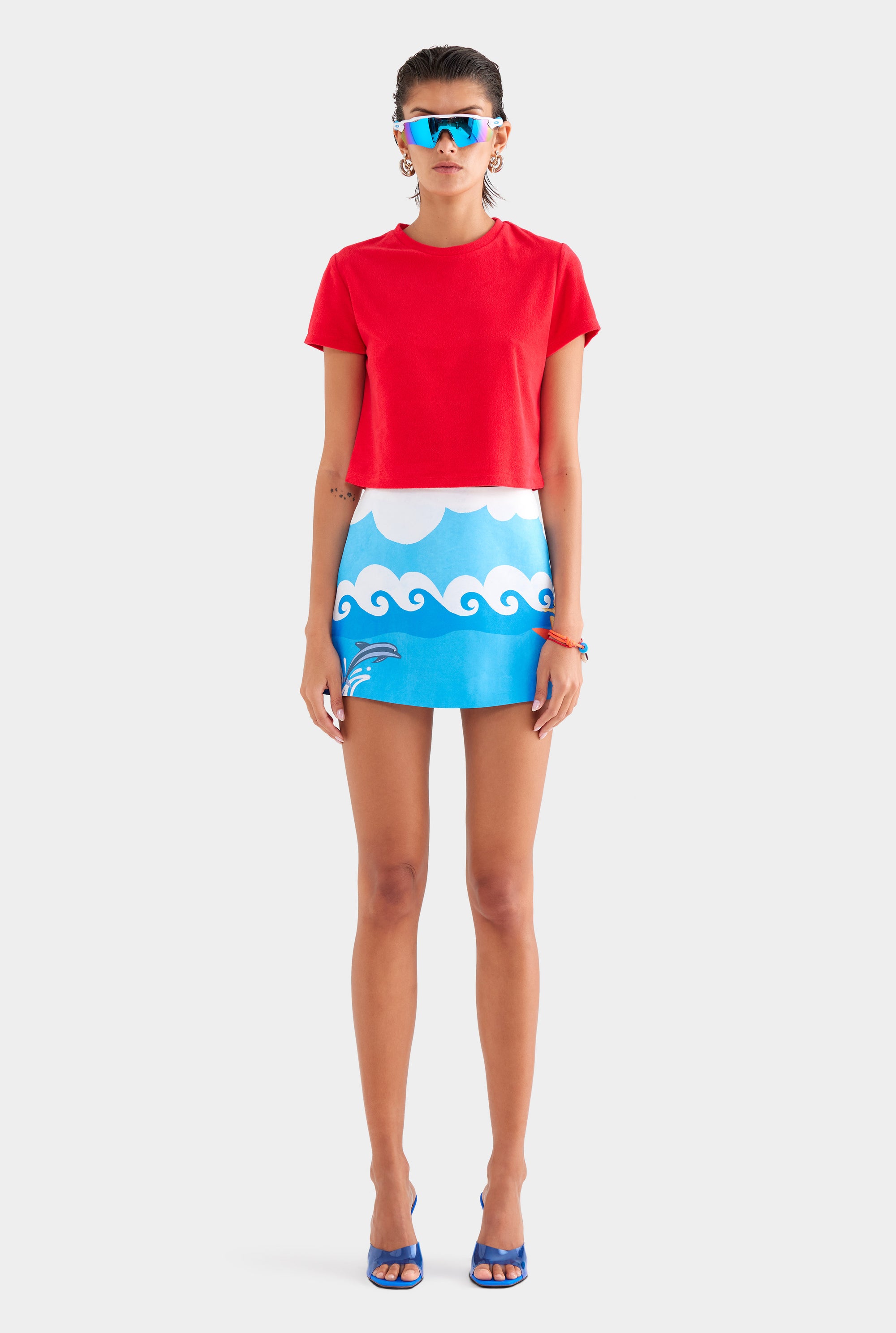 Silk Mini Skirt - Bondi Surf Scene