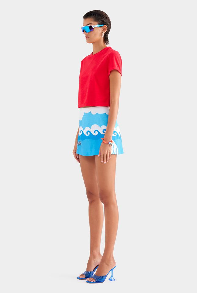 Silk Mini Skirt - Bondi Surf Scene