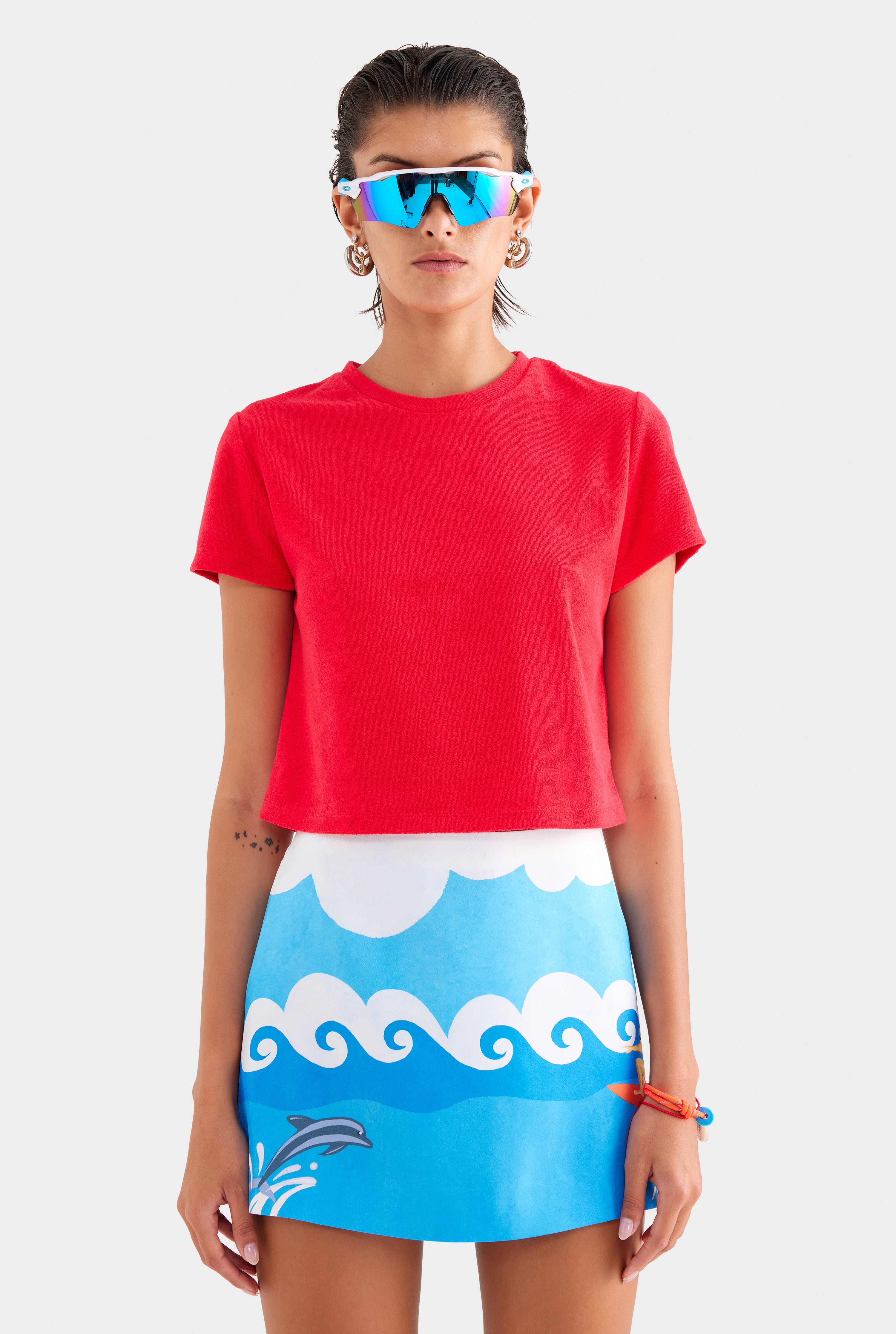 Silk Mini Skirt - Bondi Surf Scene
