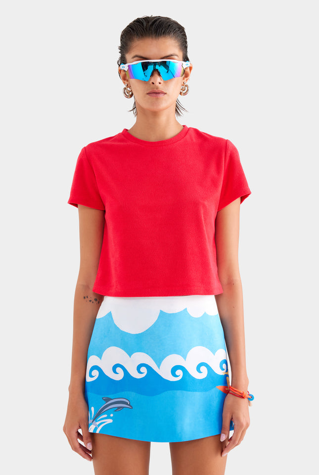 Silk Mini Skirt - Bondi Surf Scene