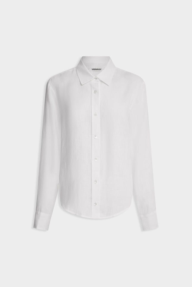 Slim Linen Shirt - White