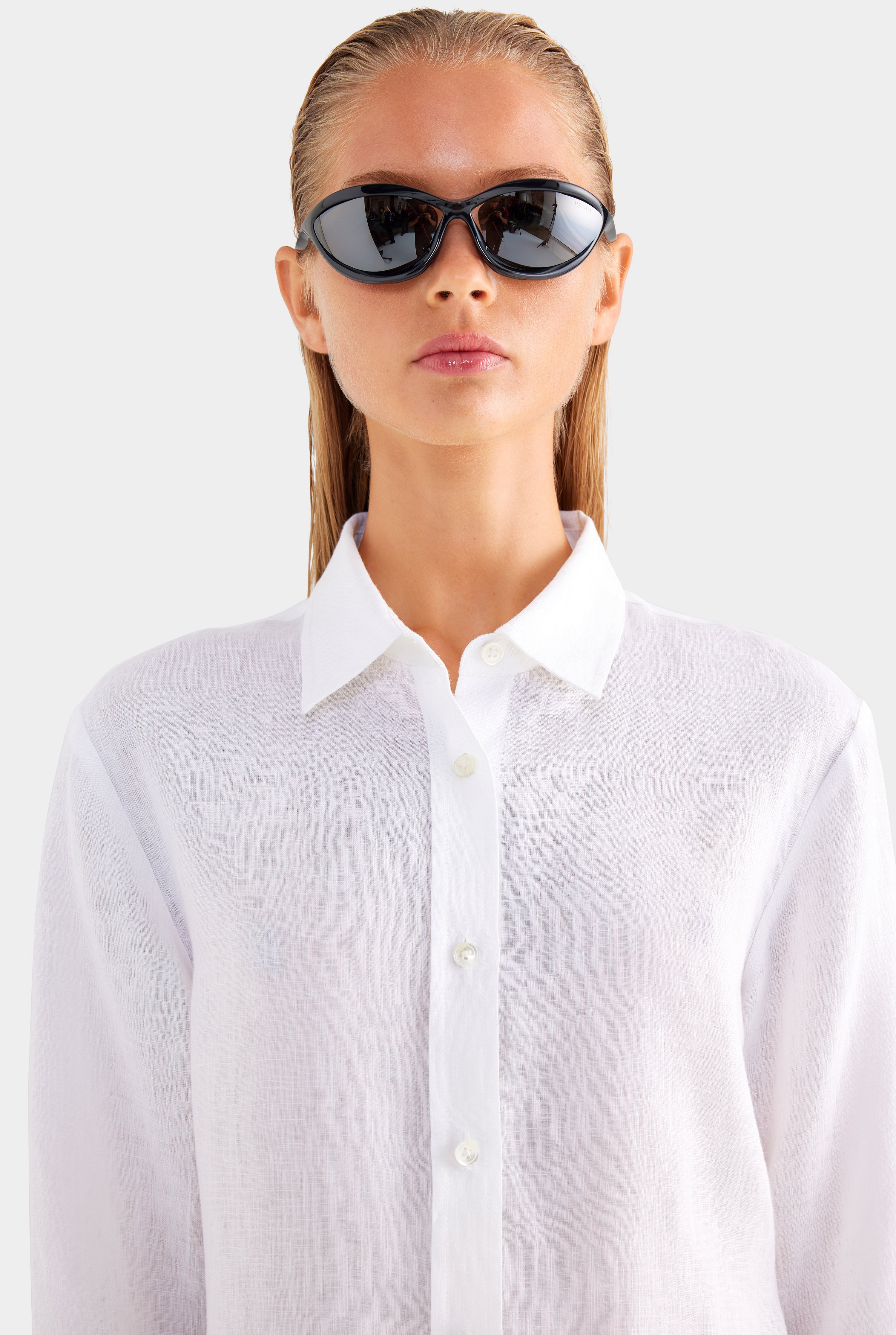 Slim Linen Shirt - White