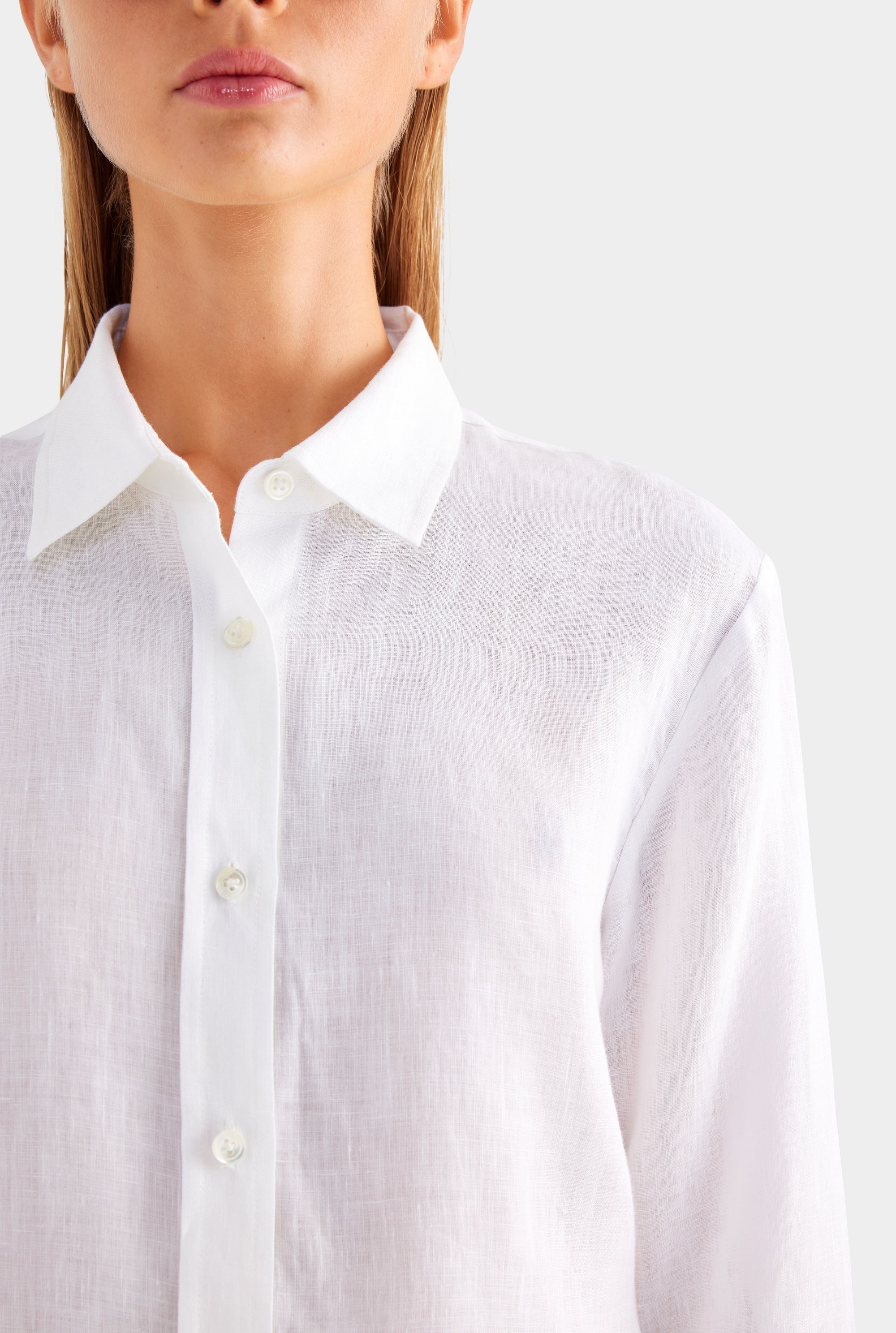 Slim Linen Shirt - White