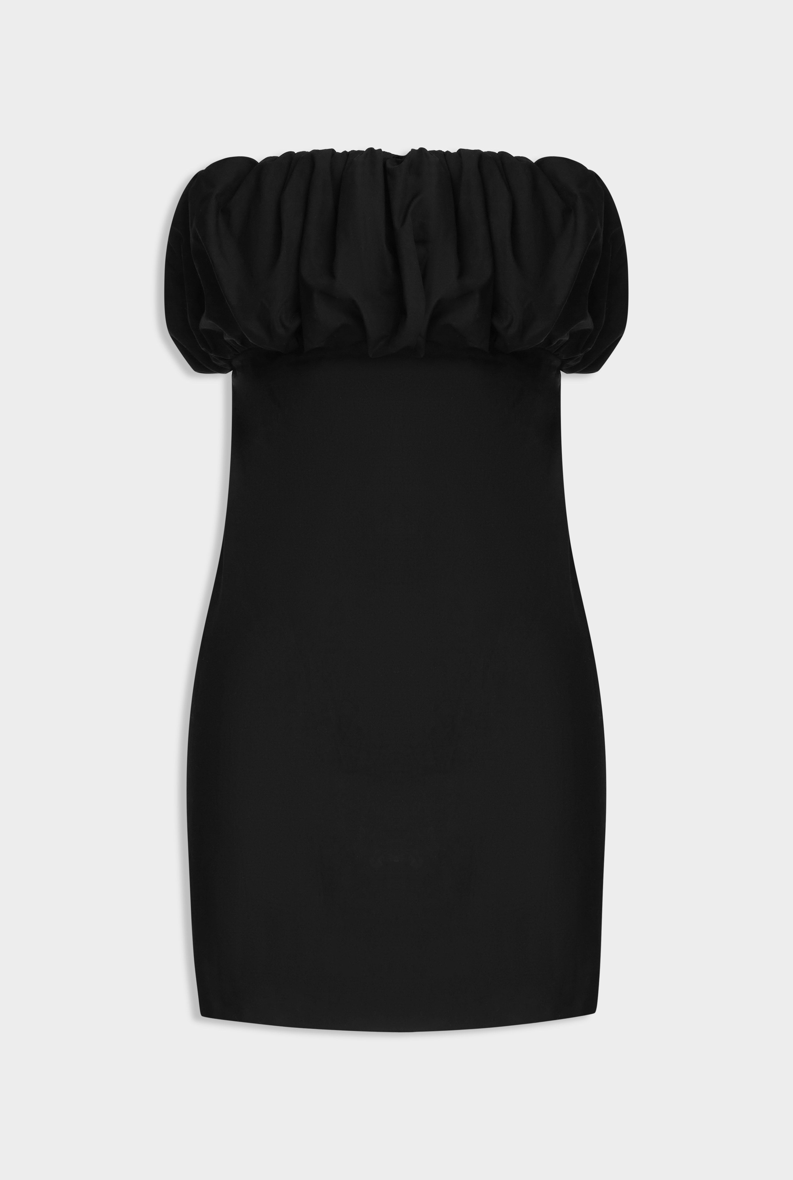 Strapless Cotton Bubble Dress - Black