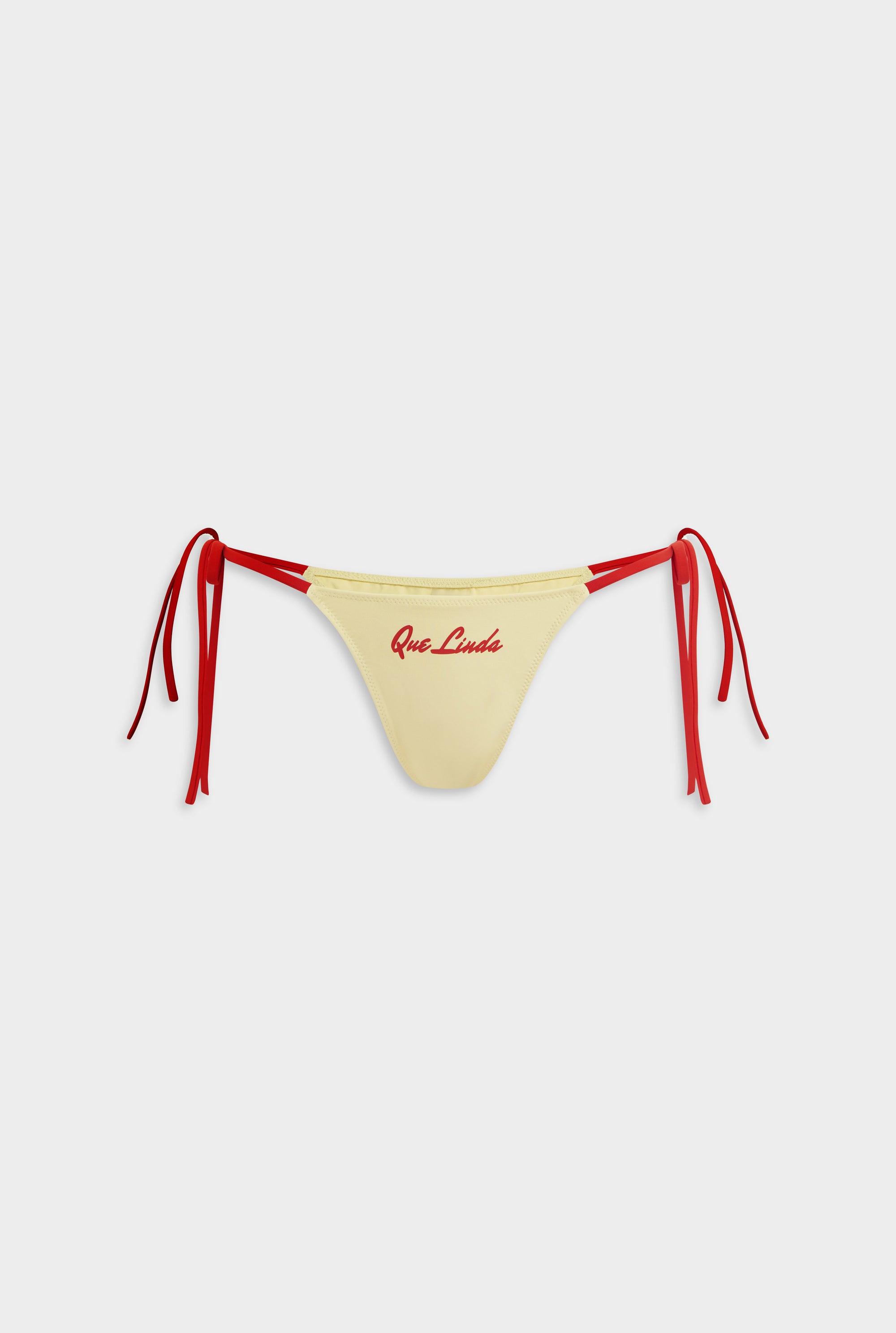 Tie Side Bikini Brief - Dusty Yellow/Red