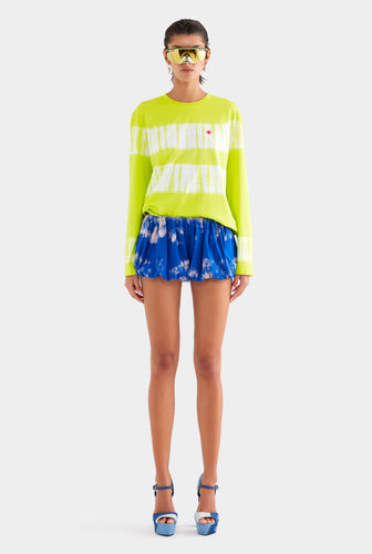 Tie Dye Cotton Bubble Short - Royal Blue Tie Dye